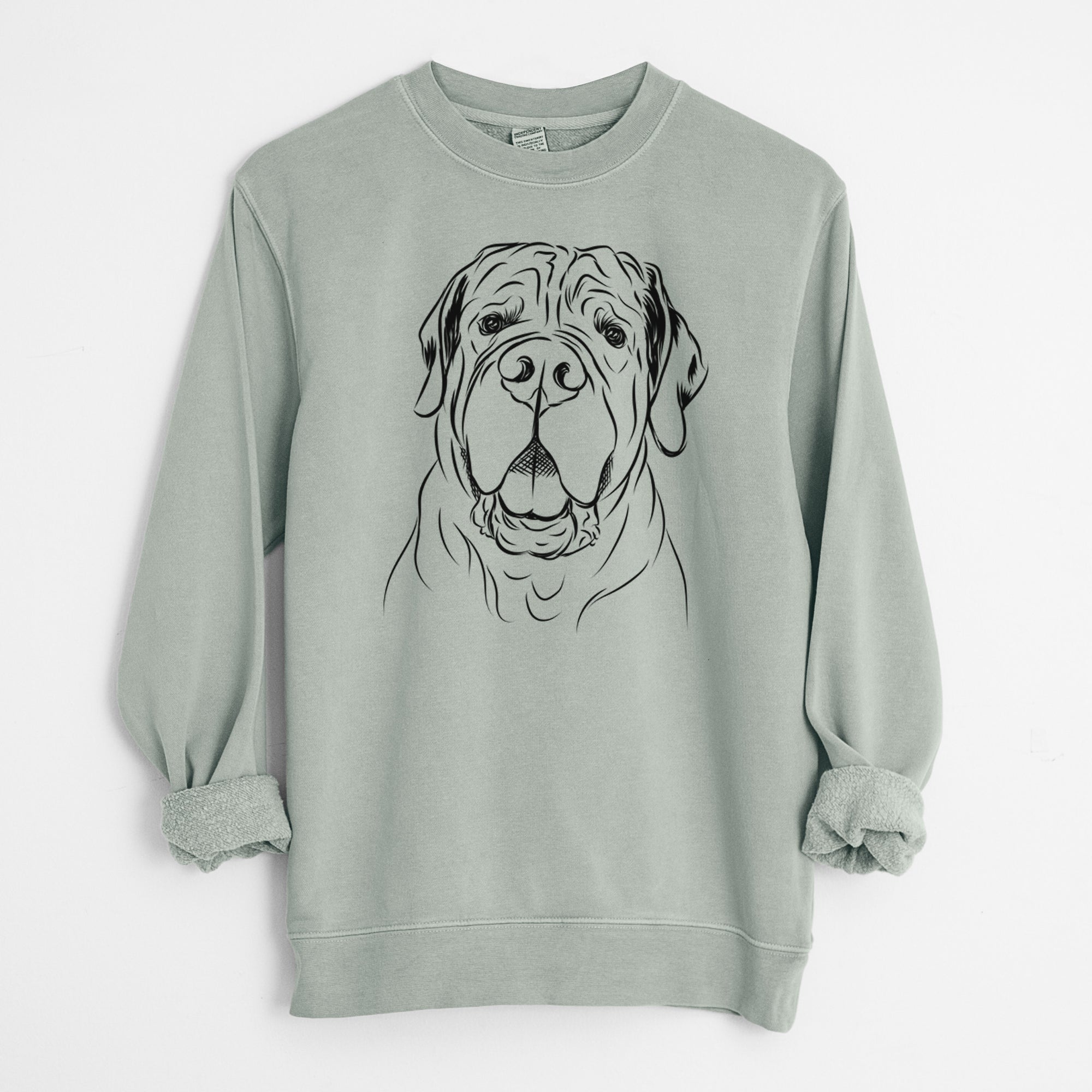 Bare Tufton the English Mastiff - Unisex Pigment Dyed Crew Sweatshirt