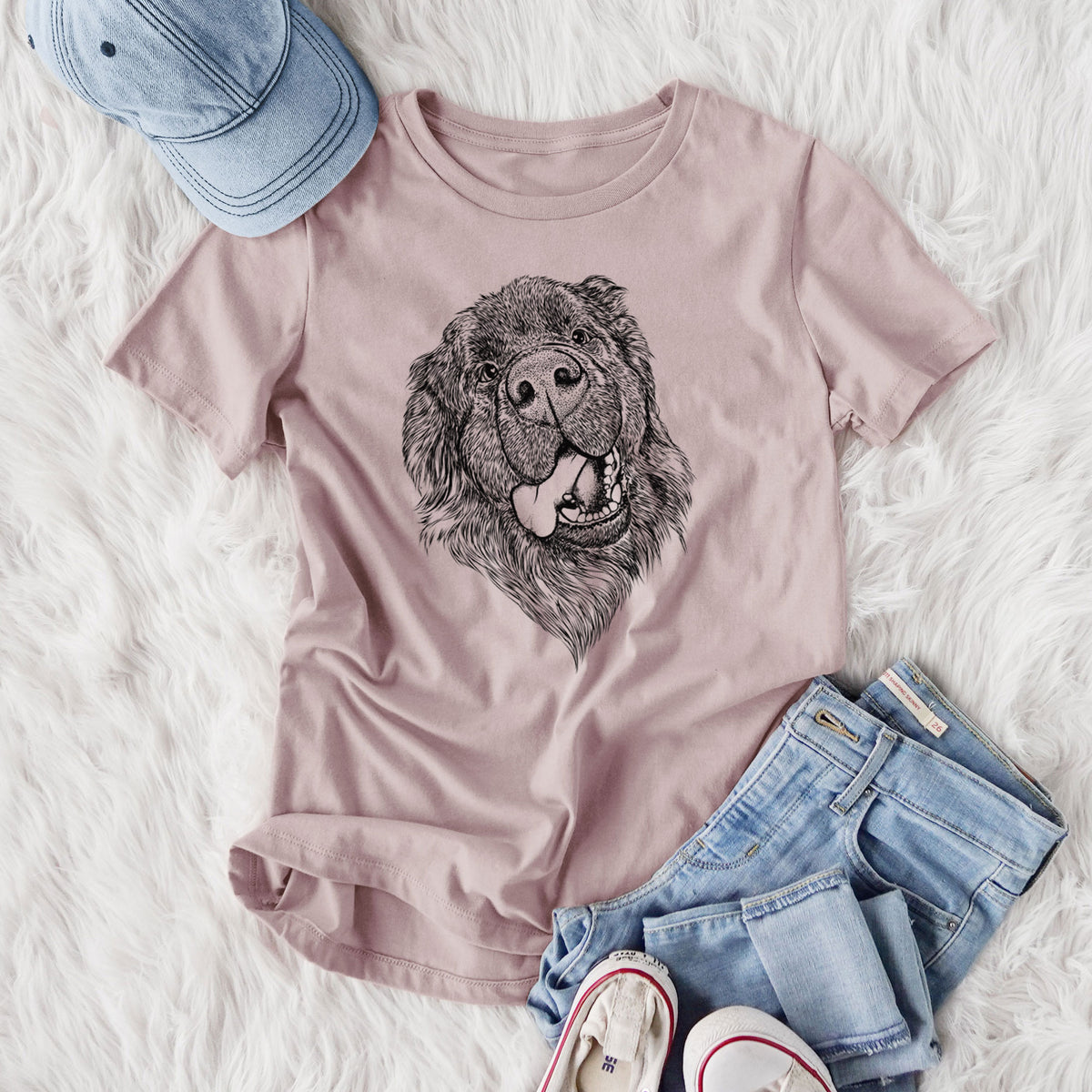 Bare Tuna the Newfoundland - Women's Lightweight Relaxed Fit 100% Cotton Crewneck