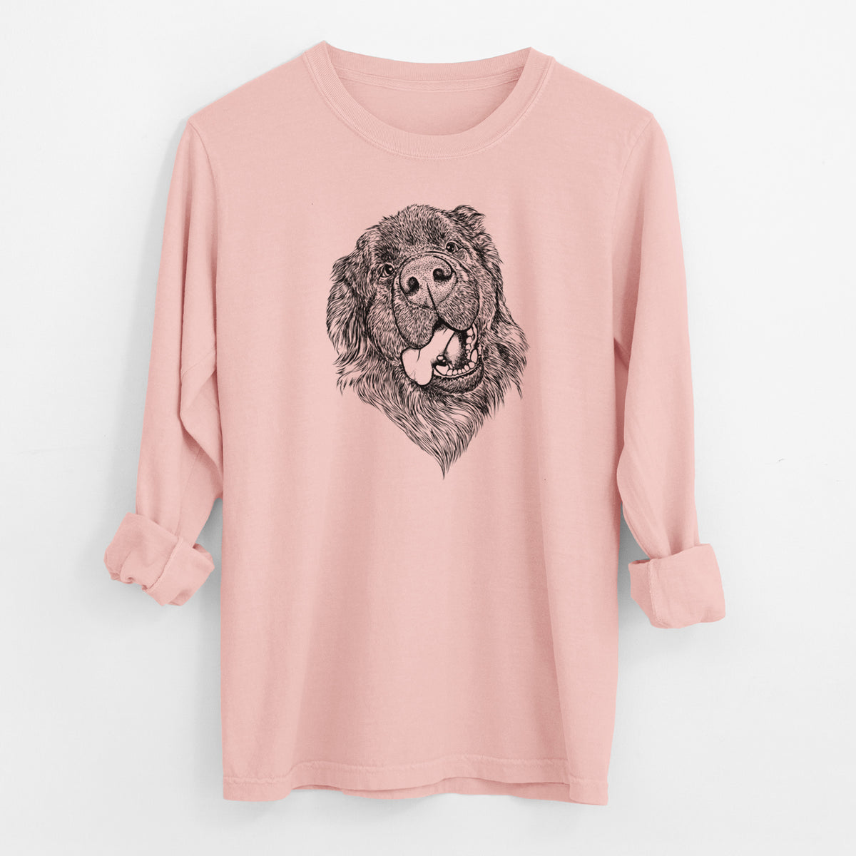 Bare Tuna the Newfoundland - Men's Heavyweight 100% Cotton Long Sleeve