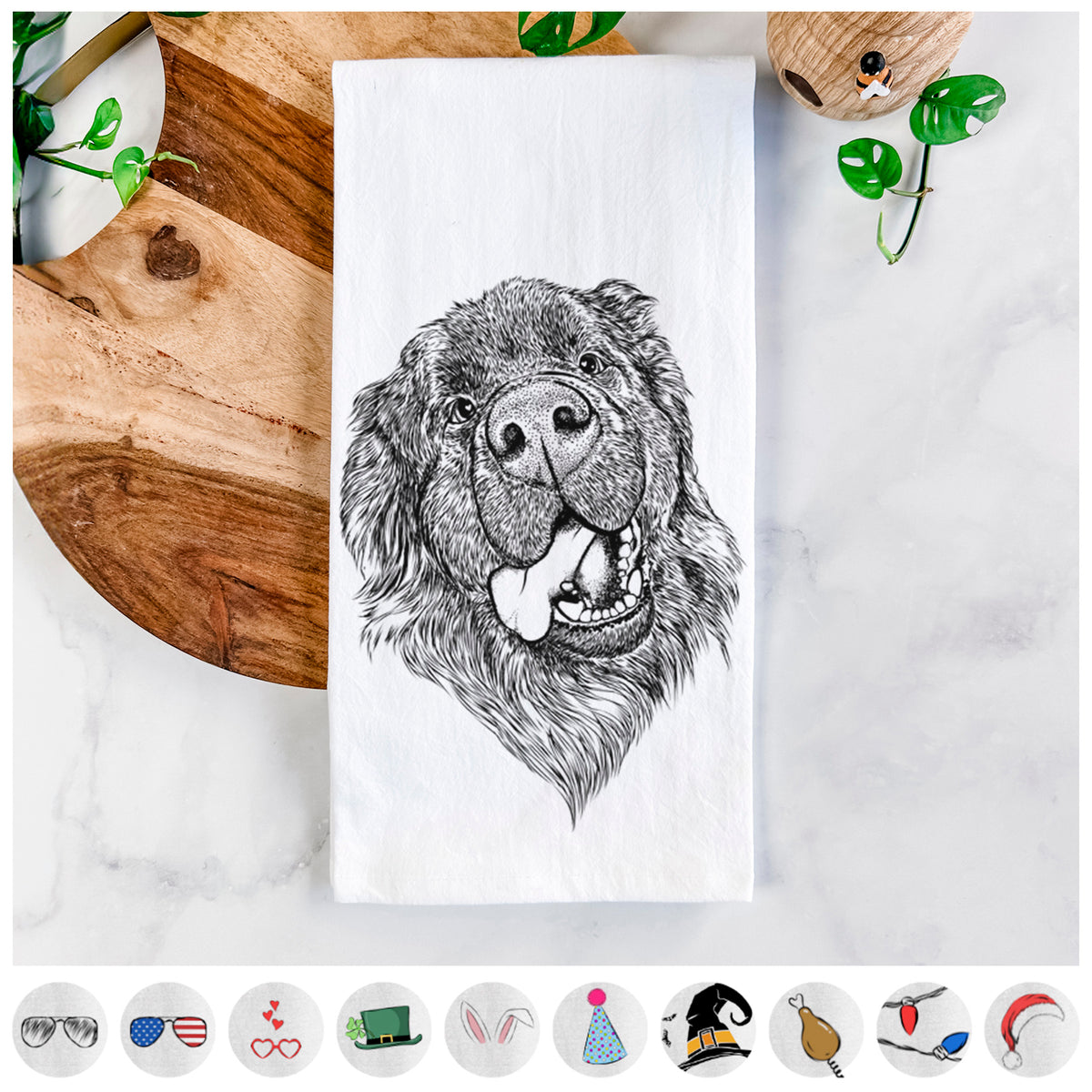 Tuna the Newfoundland Tea Towel