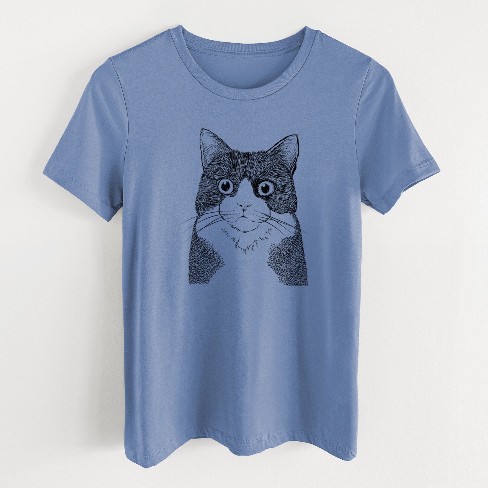 Bare Tux the Tuxedo Cat - Women's Lightweight Relaxed Fit 100% Cotton Crewneck