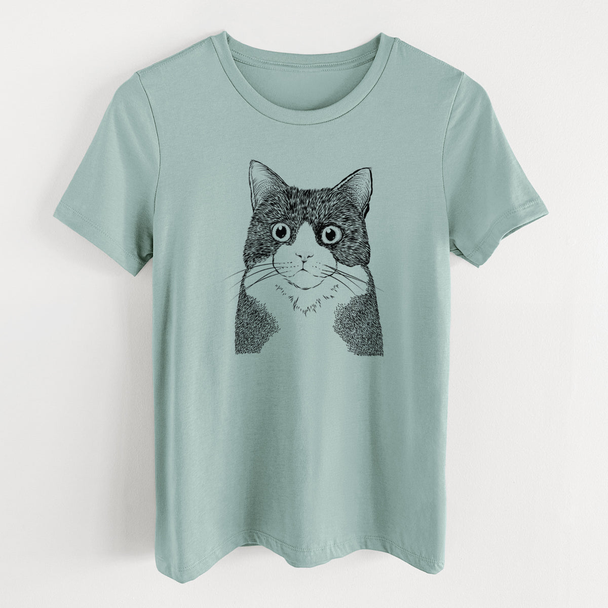 Bare Tux the Tuxedo Cat - Women's Lightweight Relaxed Fit 100% Cotton Crewneck
