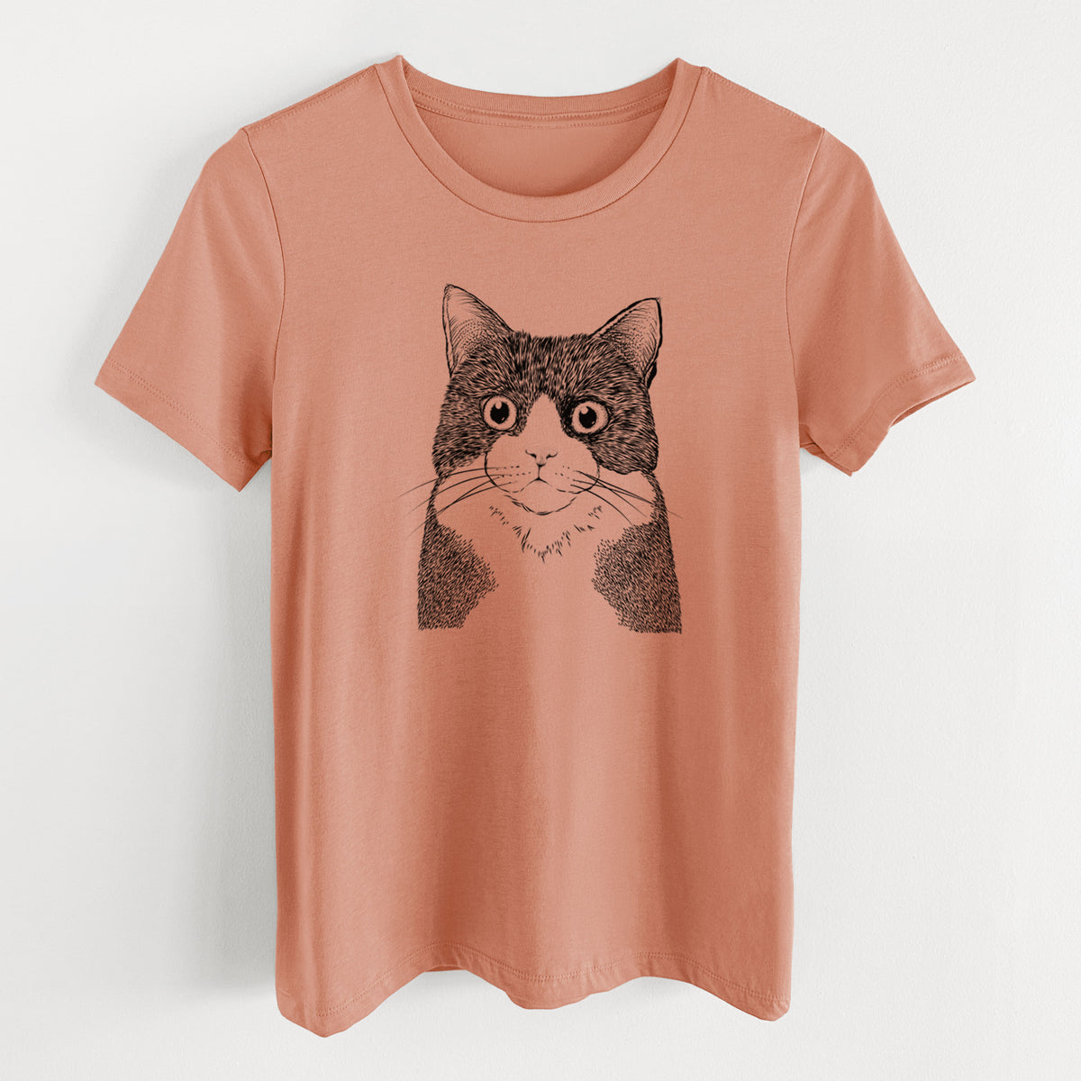 Bare Tux the Tuxedo Cat - Women's Lightweight Relaxed Fit 100% Cotton Crewneck