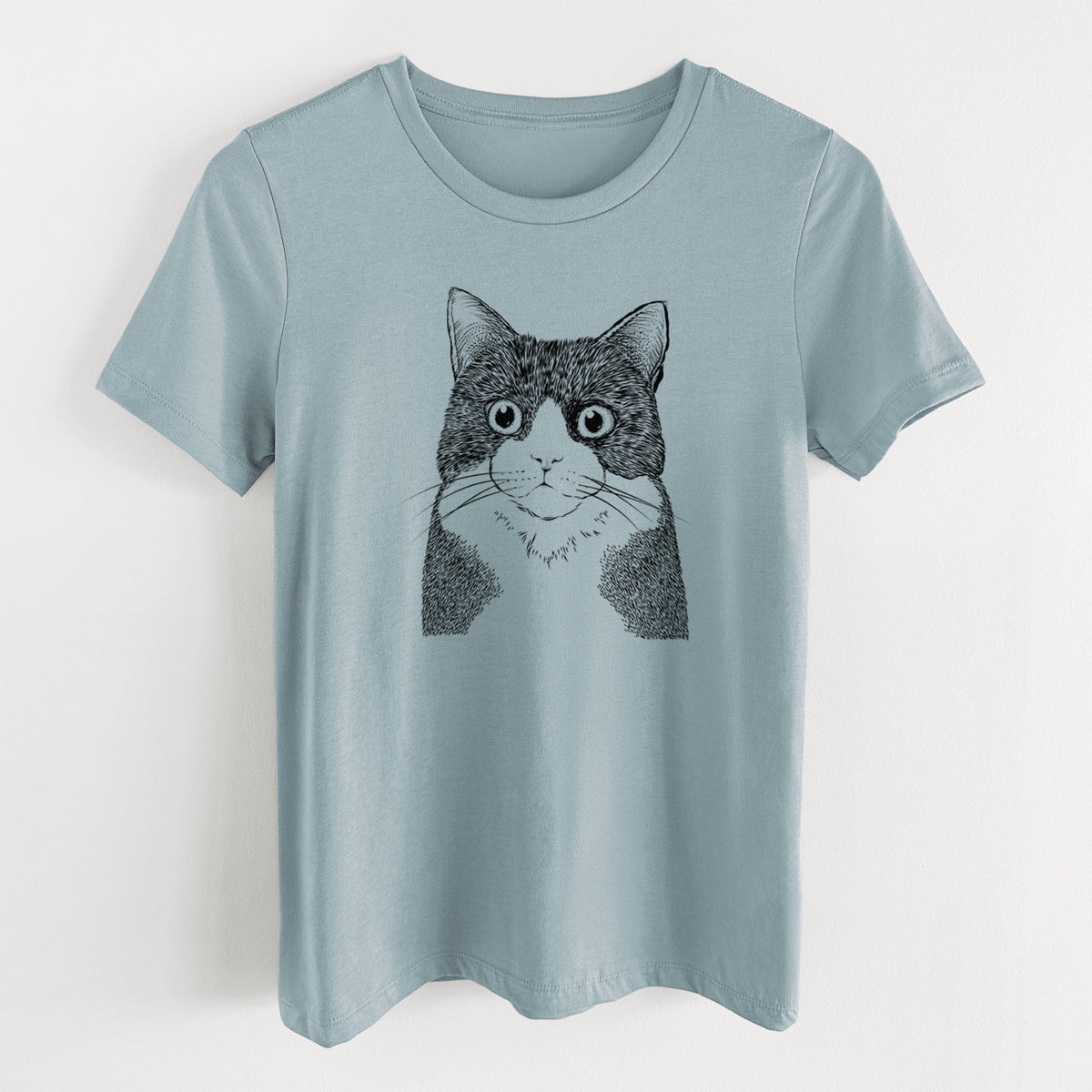 Bare Tux the Tuxedo Cat - Women's Lightweight Relaxed Fit 100% Cotton Crewneck