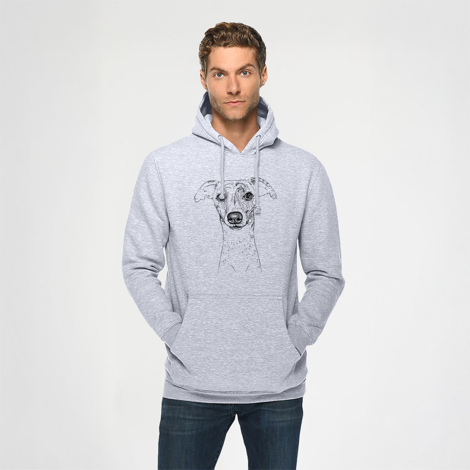 Twiggy the Whippet- Heavyweight Fleece Hoodie
