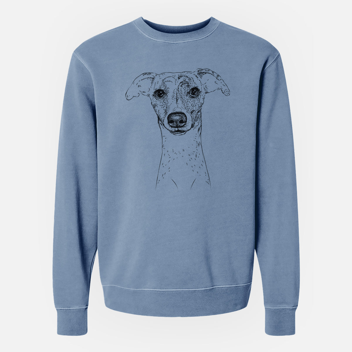 Bare Twiggy the Whippet - Unisex Pigment Dyed Crew Sweatshirt