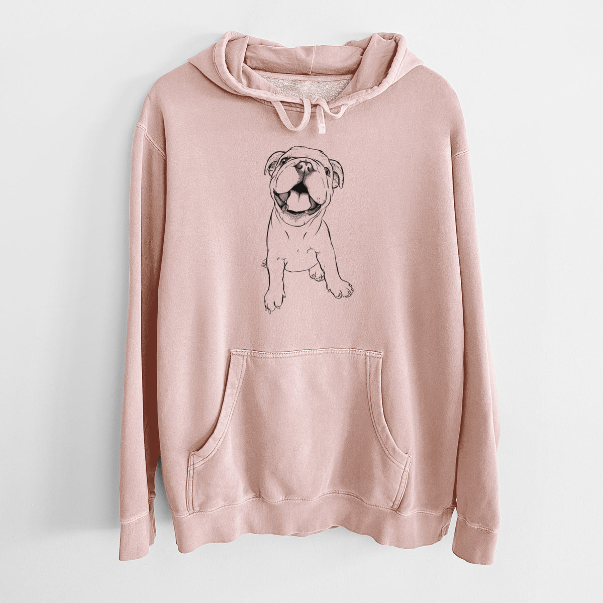 Bare Tyke the English Bulldog - Unisex Pigment Dyed Hoodie
