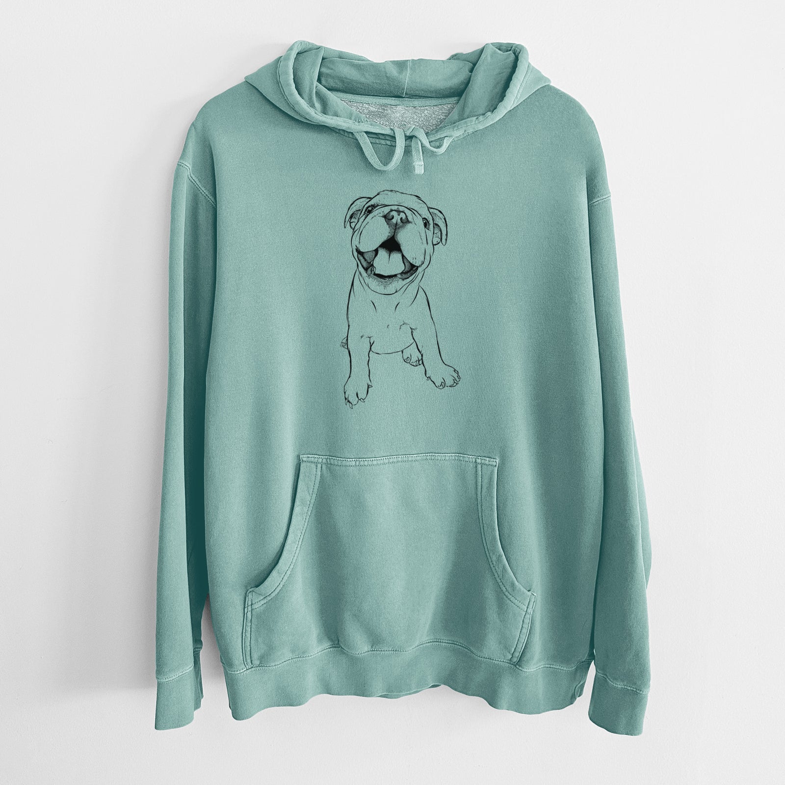 Bare Tyke the English Bulldog - Unisex Pigment Dyed Hoodie