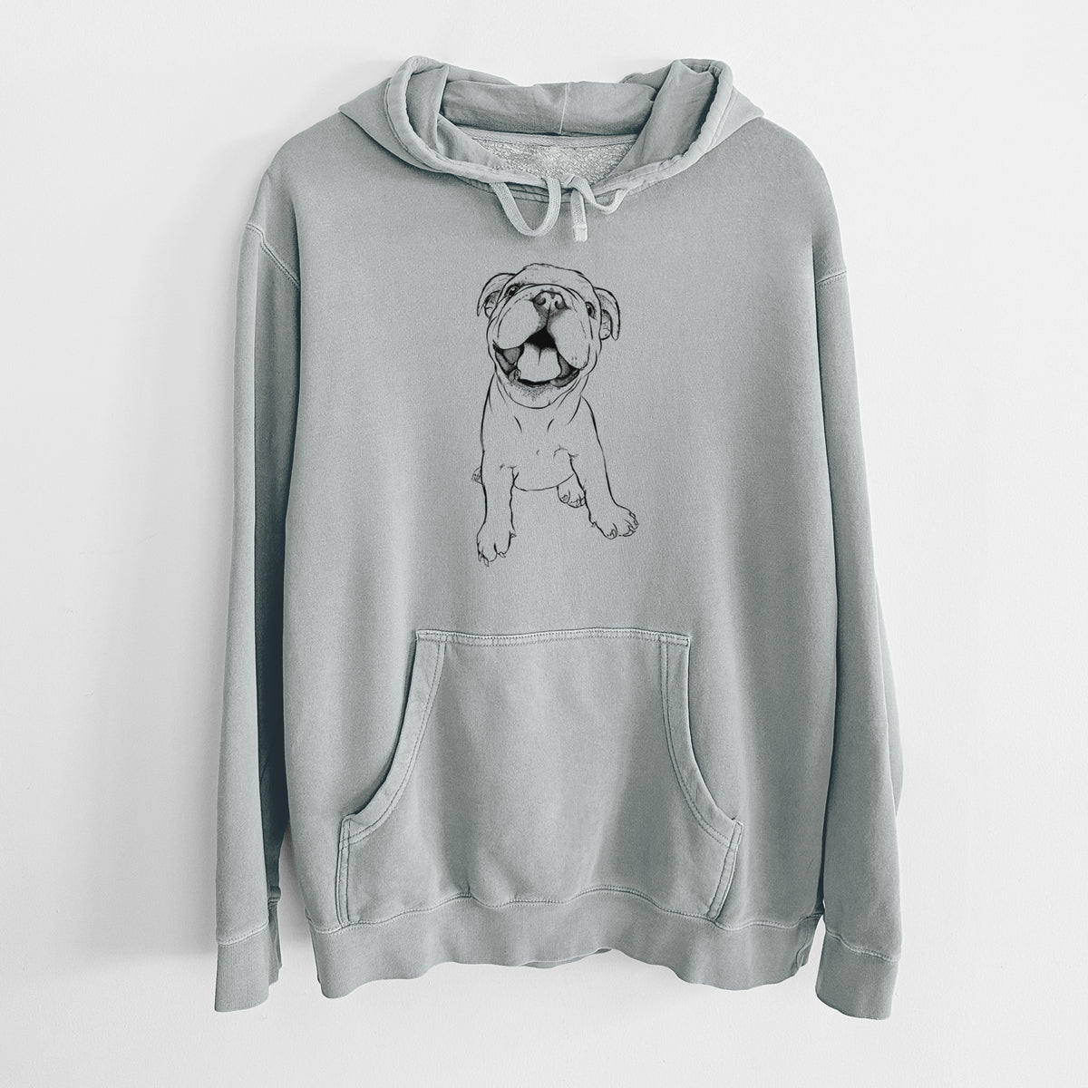 Bare Tyke the English Bulldog - Unisex Pigment Dyed Hoodie