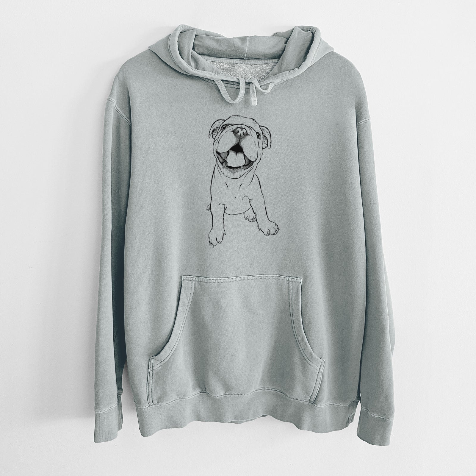 Bare Tyke the English Bulldog - Unisex Pigment Dyed Hoodie