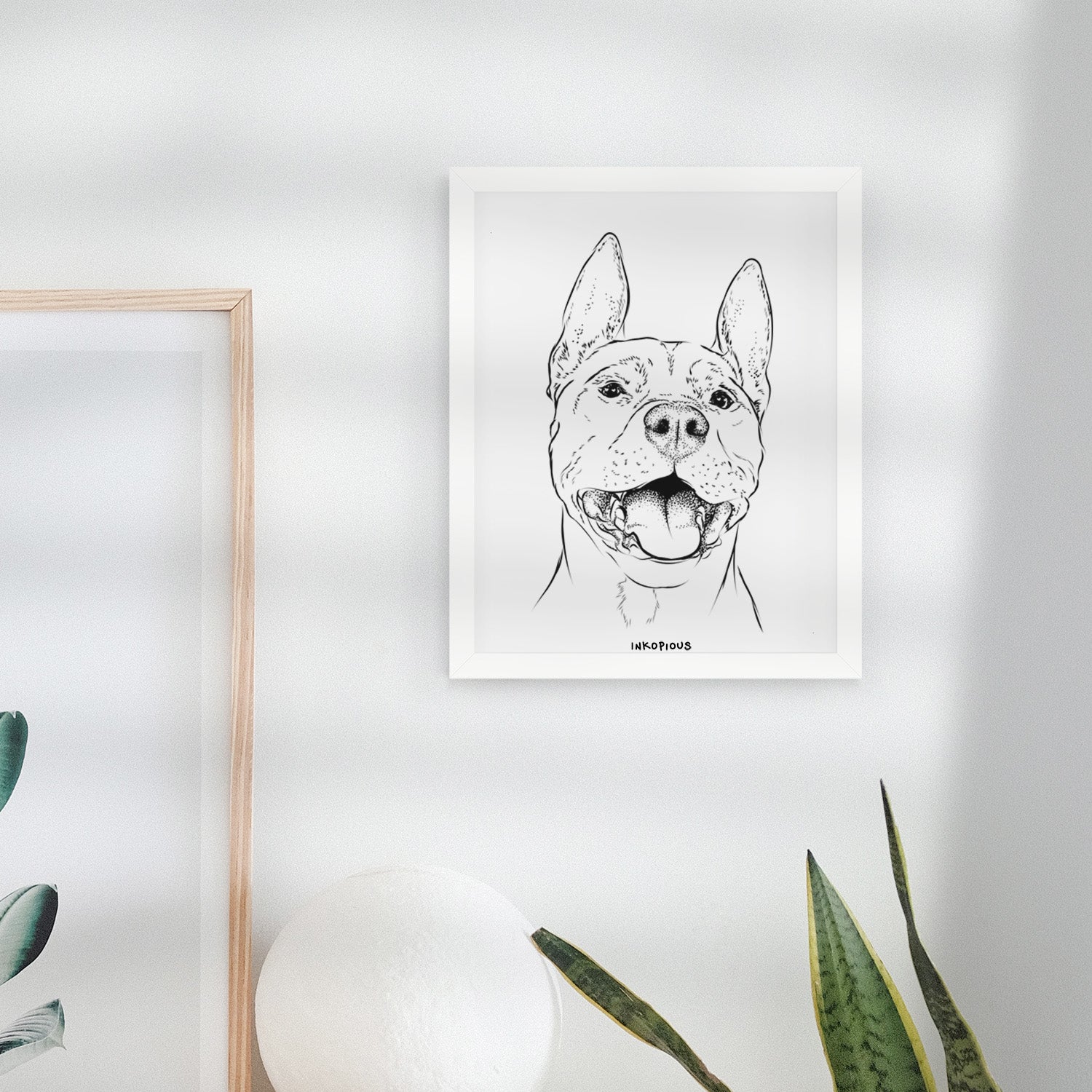 Wally the Pitbull Art Print