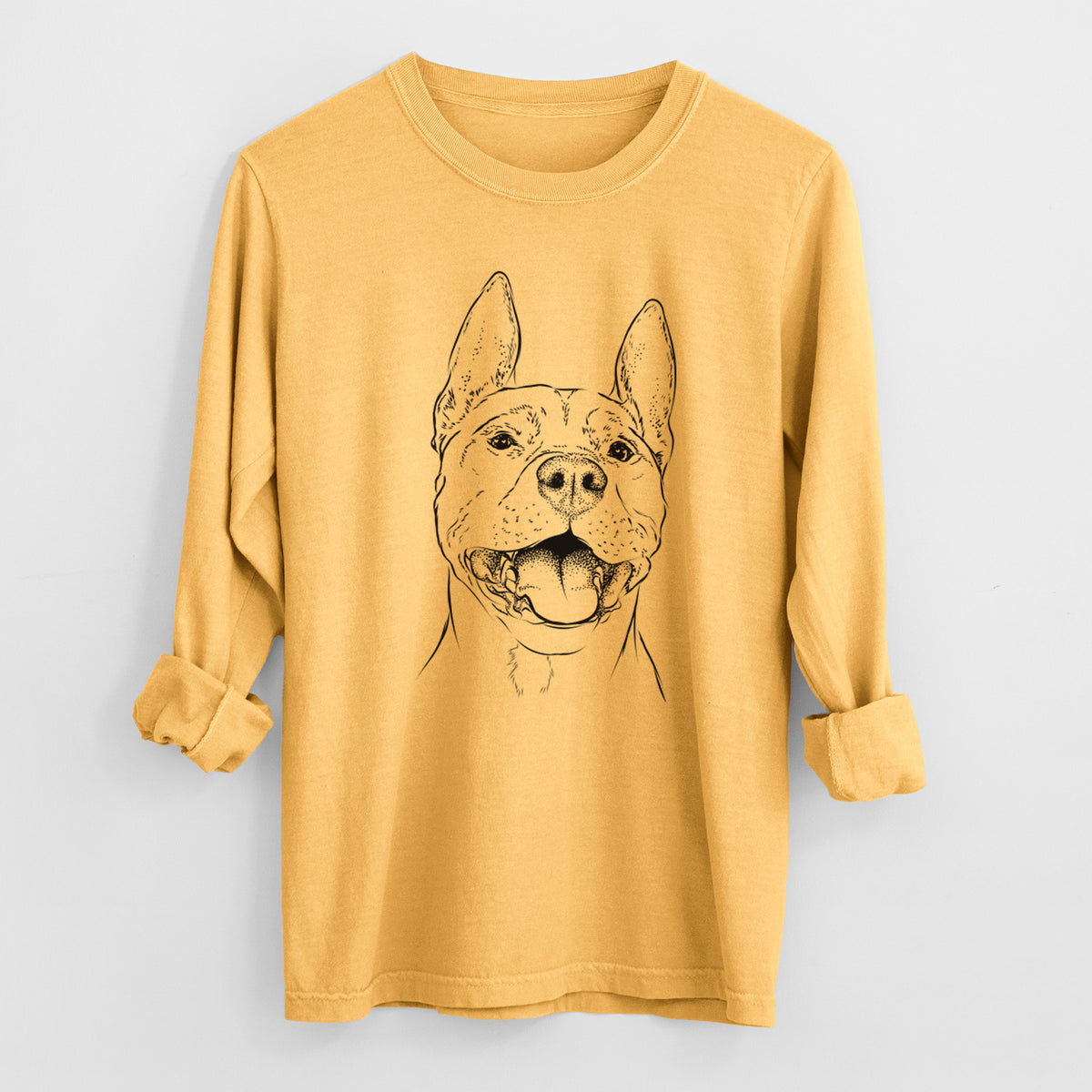 Bare Wally the Pitbull - Heavyweight 100% Cotton Long Sleeve