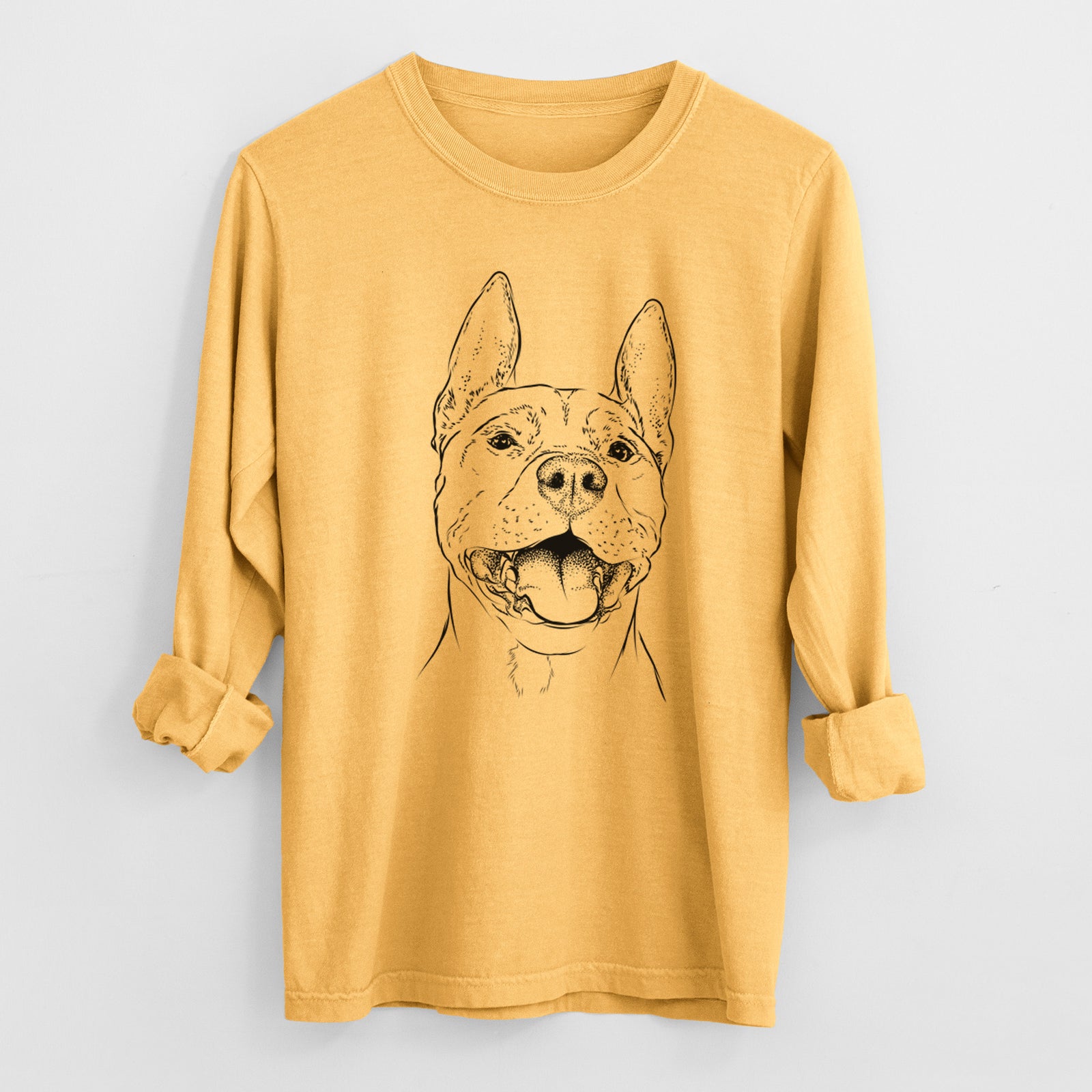 Bare Wally the Pitbull - Heavyweight 100% Cotton Long Sleeve