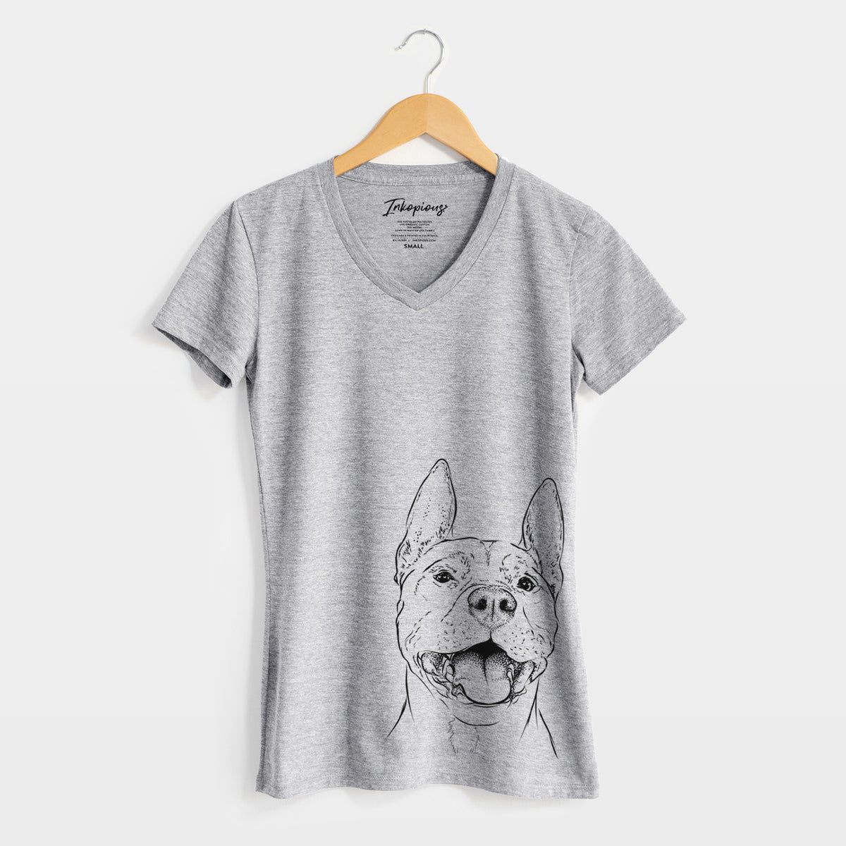 Bare Wally the Pitbull - Women's V-neck Shirt