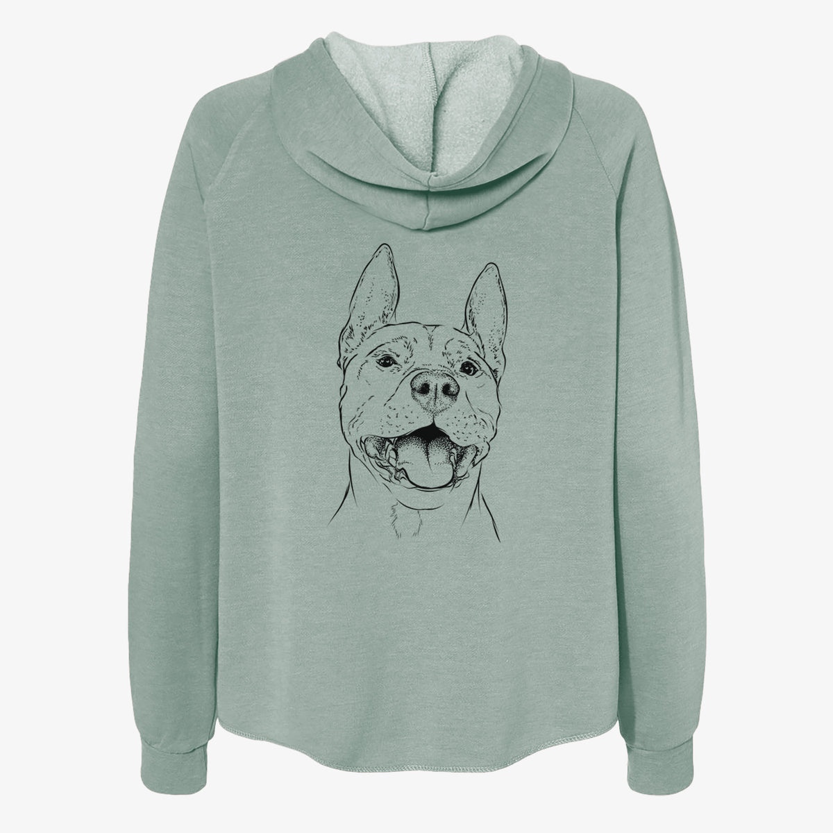 Wally the Pitbull - Women's Cali Wave Zip-Up Sweatshirt