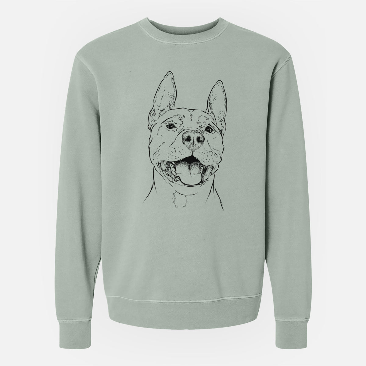 Bare Wally the Pitbull - Unisex Pigment Dyed Crew Sweatshirt