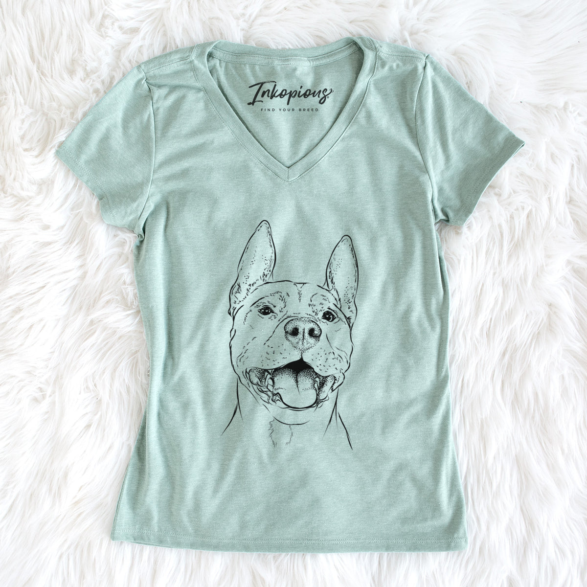 Bare Wally the Pitbull - Women's V-neck Shirt