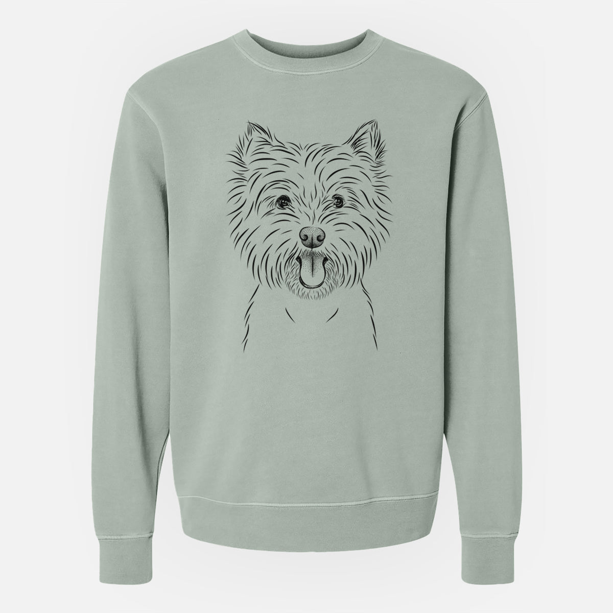 Bare Welma the West Highland Terrier - Unisex Pigment Dyed Crew Sweatshirt