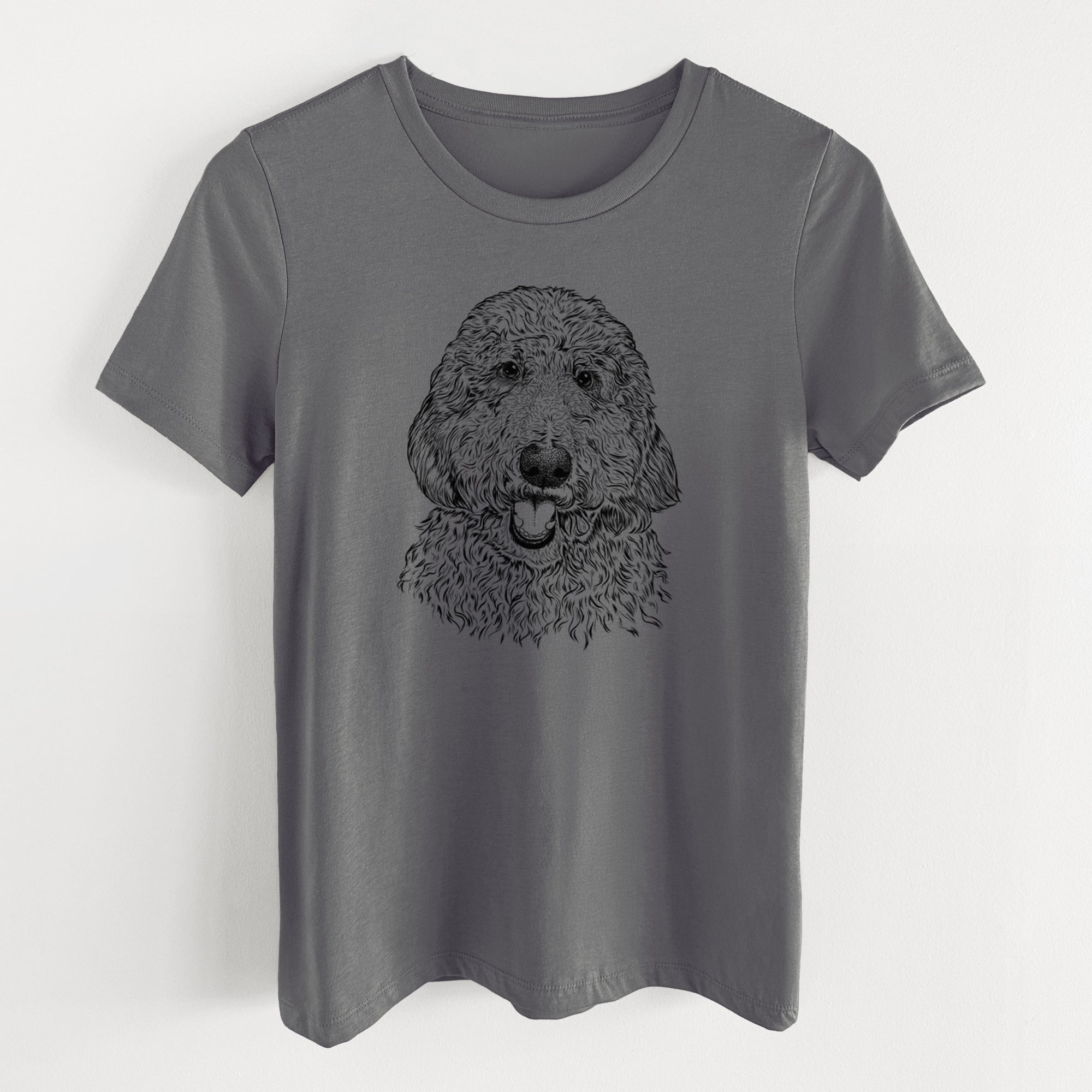 Bare Whisper the Goldendoodle - Women's Lightweight Relaxed Fit 100% Cotton Crewneck