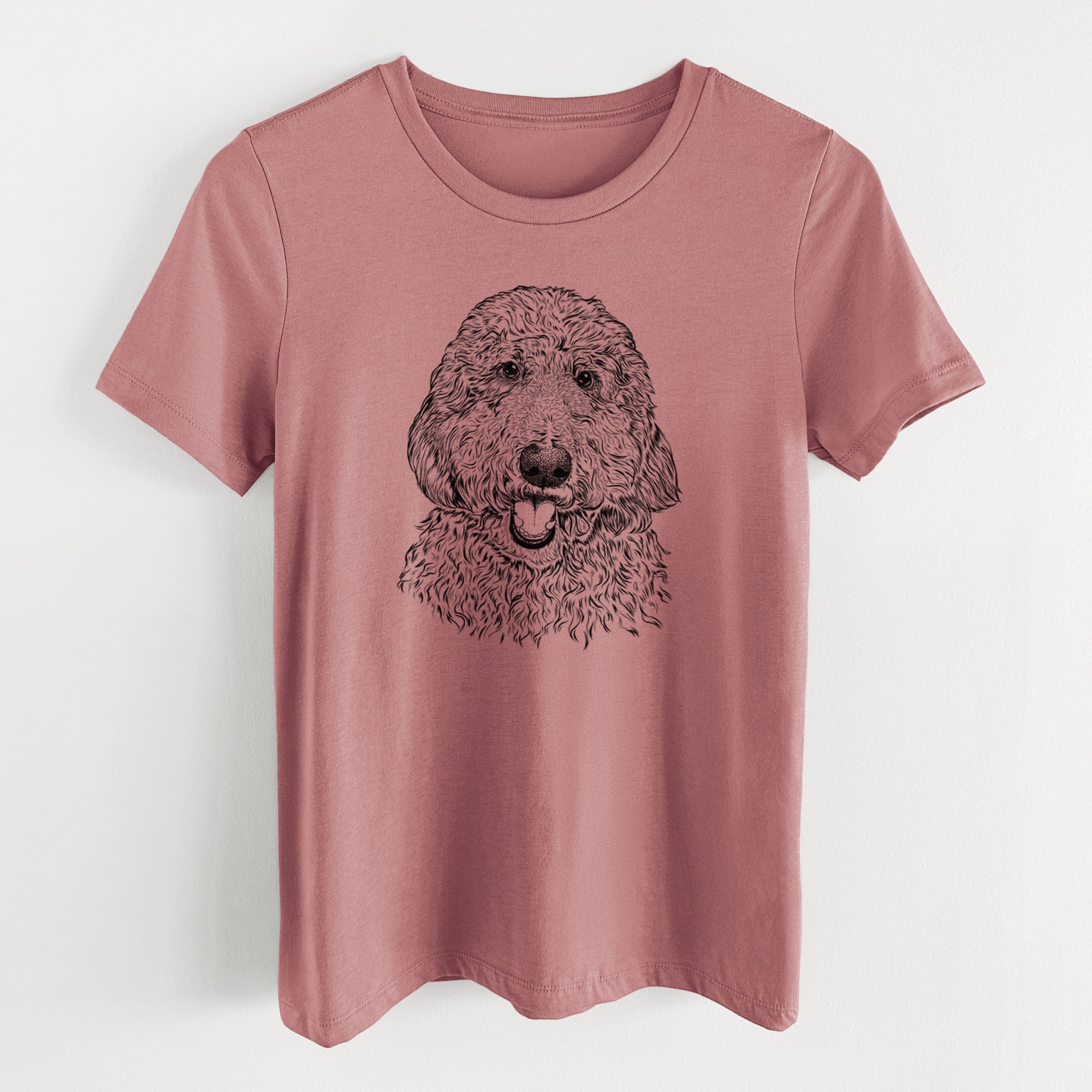 Bare Whisper the Goldendoodle - Women's Lightweight Relaxed Fit 100% Cotton Crewneck