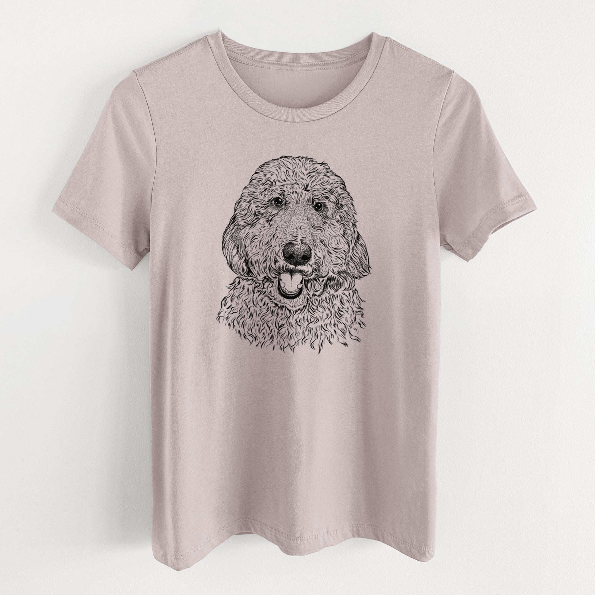 Bare Whisper the Goldendoodle - Women's Lightweight Relaxed Fit 100% Cotton Crewneck