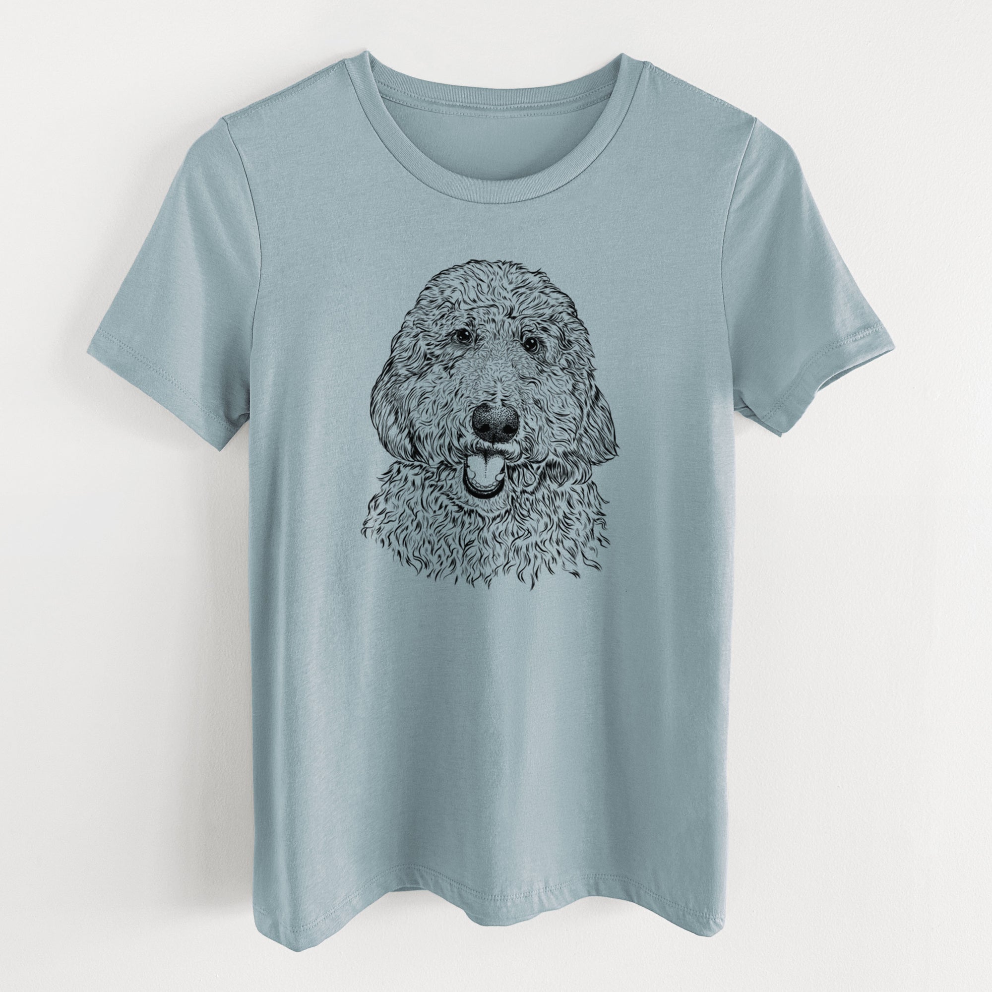 Bare Whisper the Goldendoodle - Women's Lightweight Relaxed Fit 100% Cotton Crewneck
