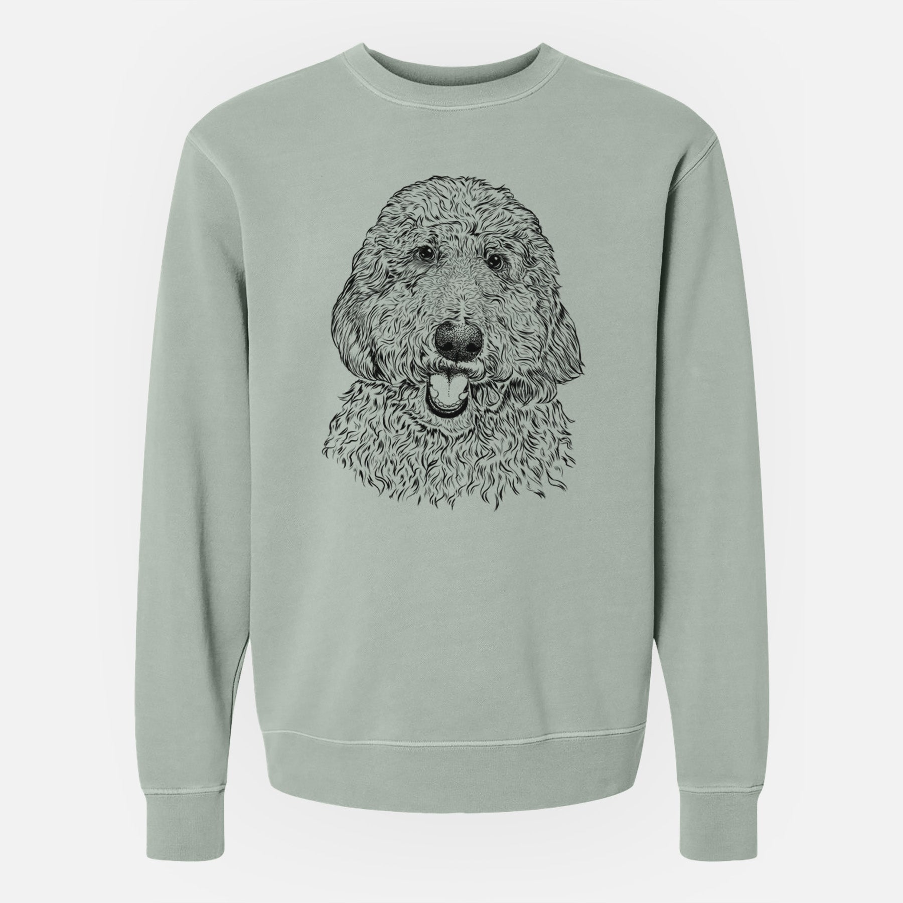 Bare Whisper the Goldendoodle - Unisex Pigment Dyed Crew Sweatshirt