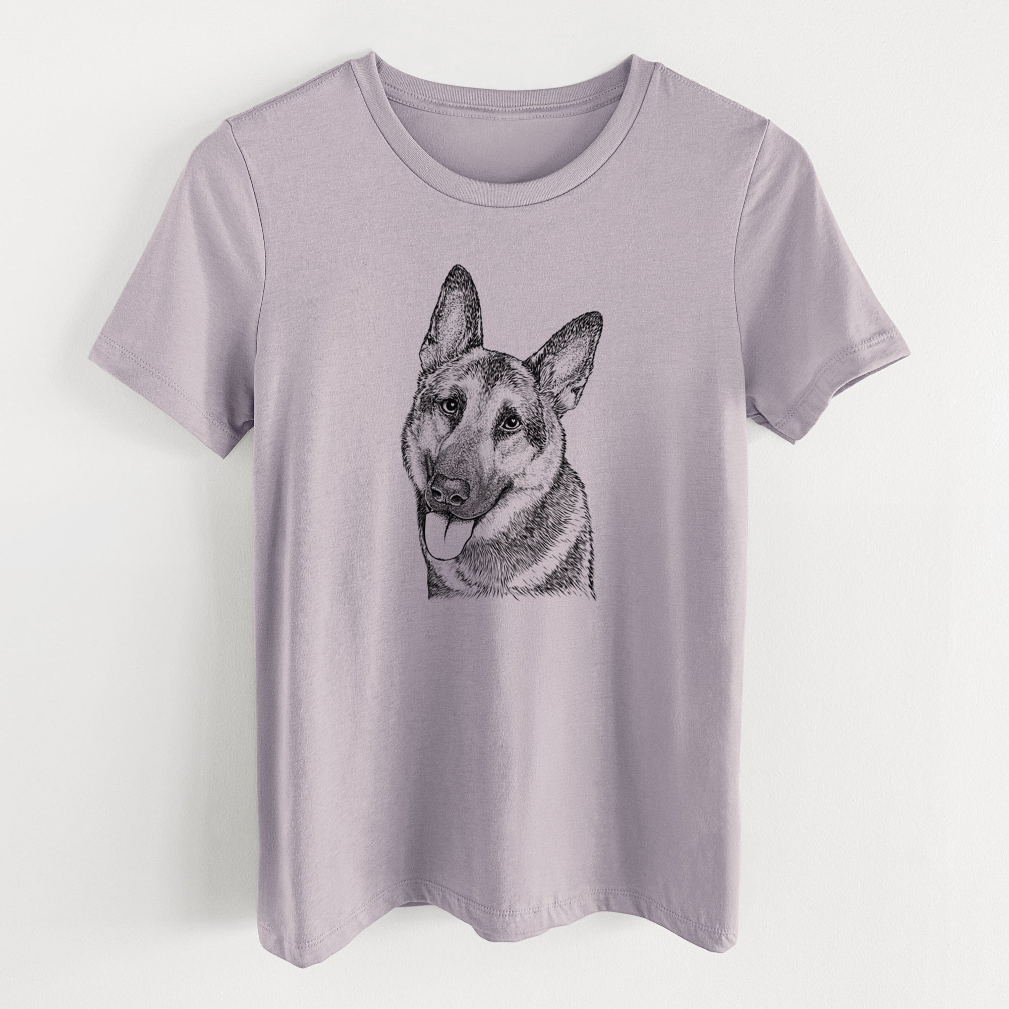 Bare Whitaker the German Shepherd - Women's Lightweight Relaxed Fit 100% Cotton Crewneck