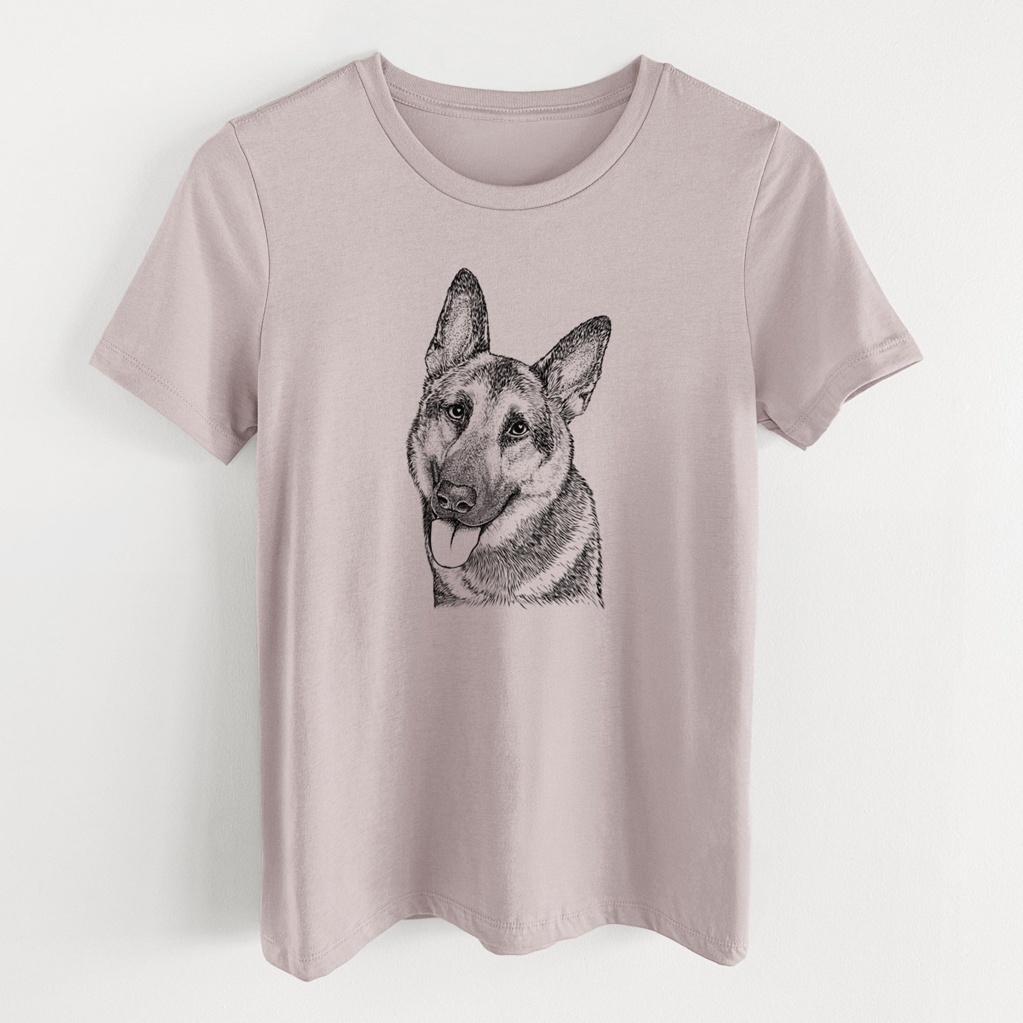 Bare Whitaker the German Shepherd - Women's Lightweight Relaxed Fit 100% Cotton Crewneck