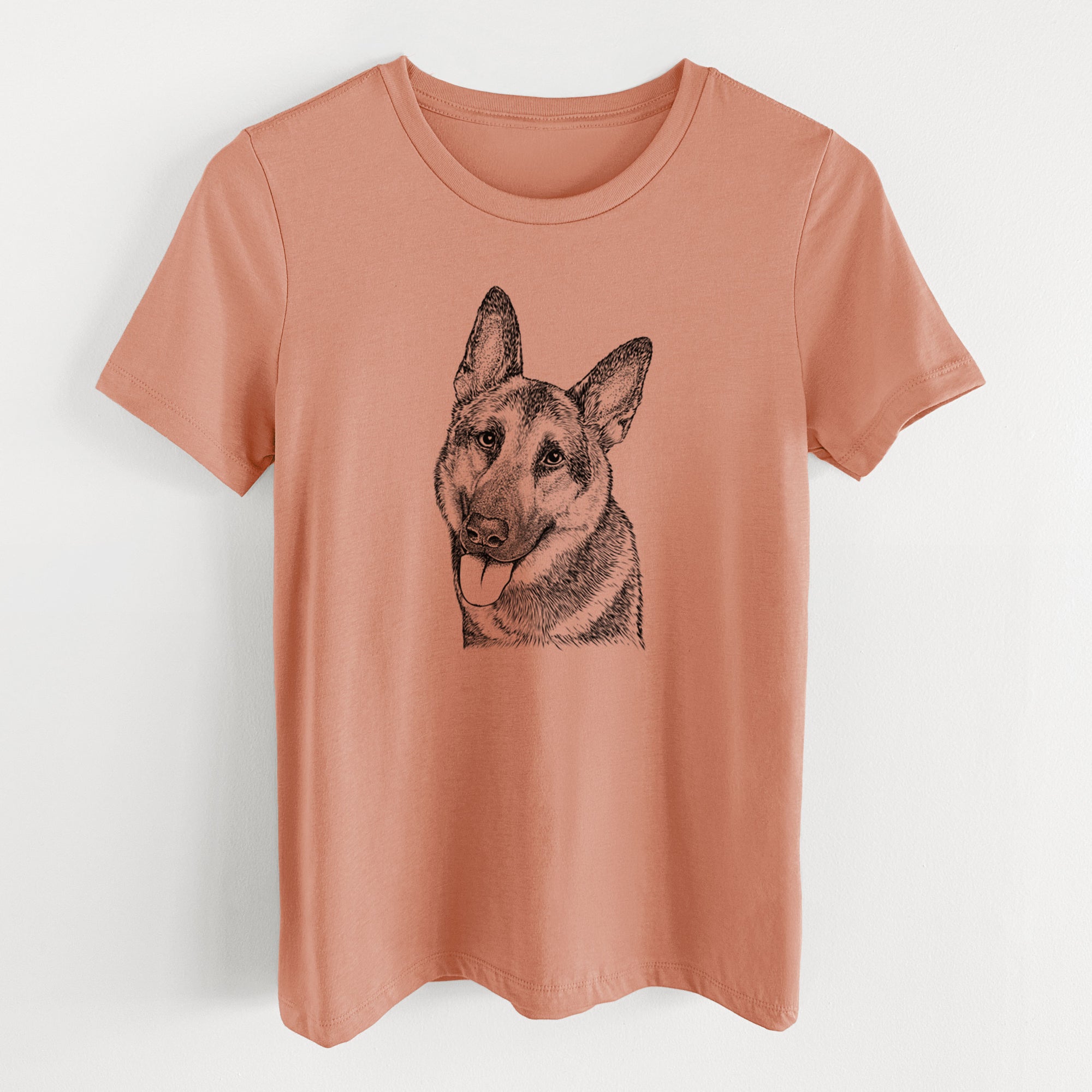 Bare Whitaker the German Shepherd - Women's Lightweight Relaxed Fit 100% Cotton Crewneck