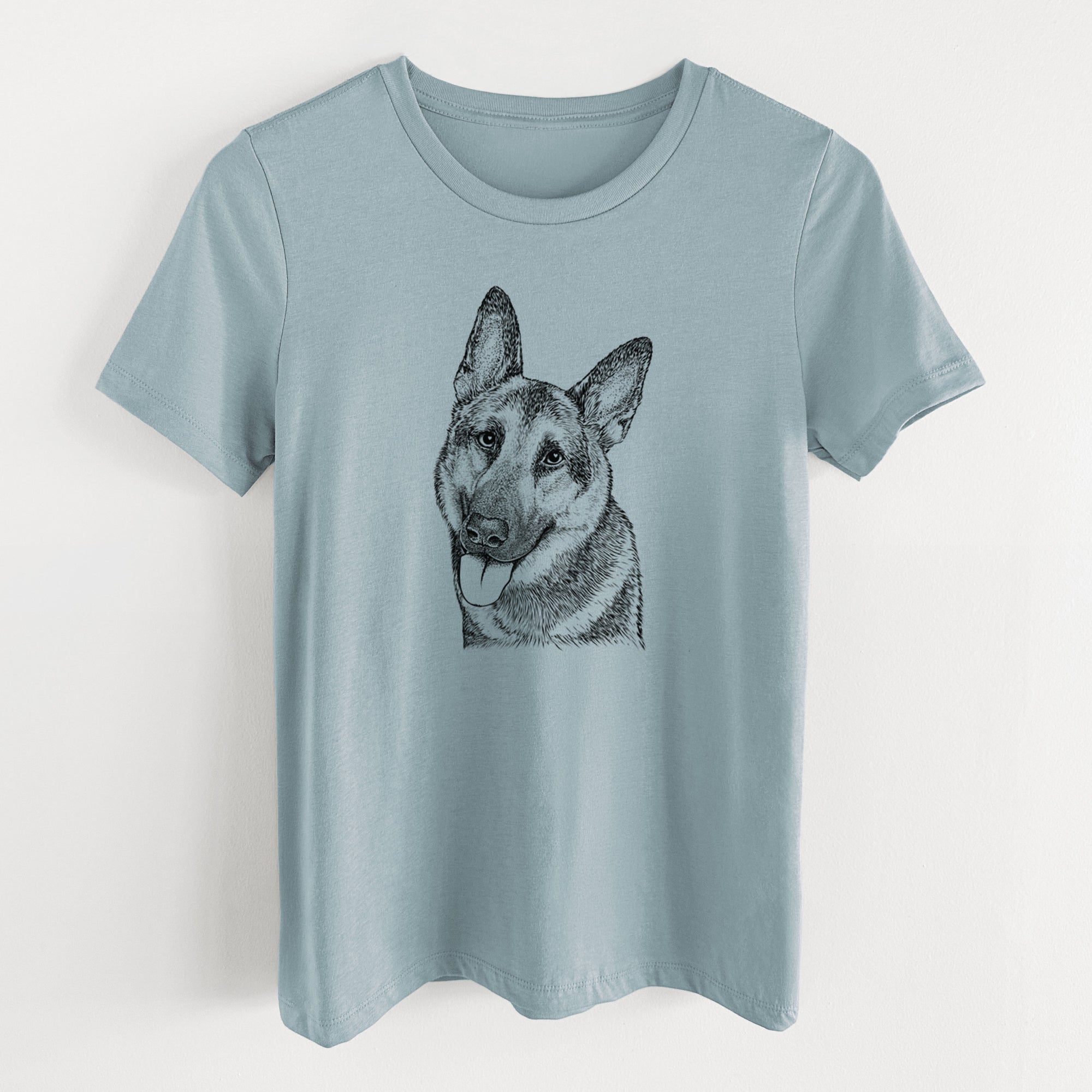 Bare Whitaker the German Shepherd - Women's Lightweight Relaxed Fit 100% Cotton Crewneck