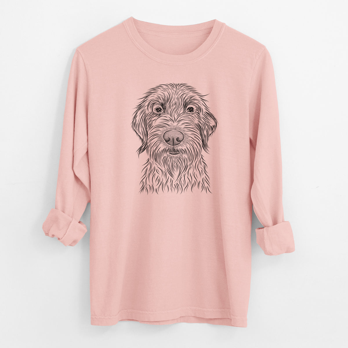 Bare Wilkins the Wirehaired Pointing Griffon - Men's Heavyweight 100% Cotton Long Sleeve