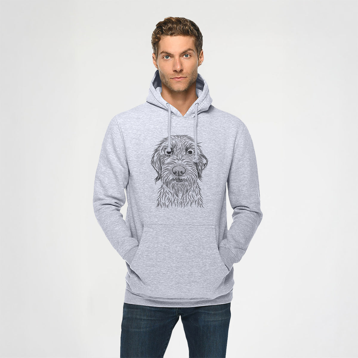 Wilkins the Wirehaired Pointing Griffon- Heavyweight Fleece Hoodie