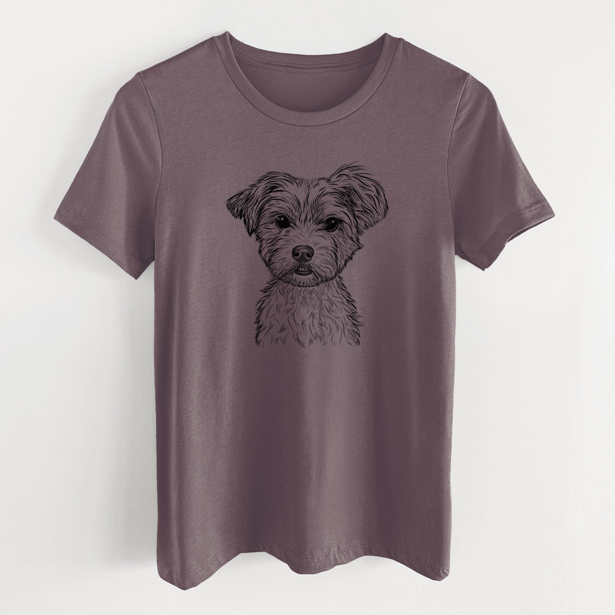 Bare William Mitchell Newman the Yorkshire Terrier - Women's Lightweight Relaxed Fit 100% Cotton Crewneck