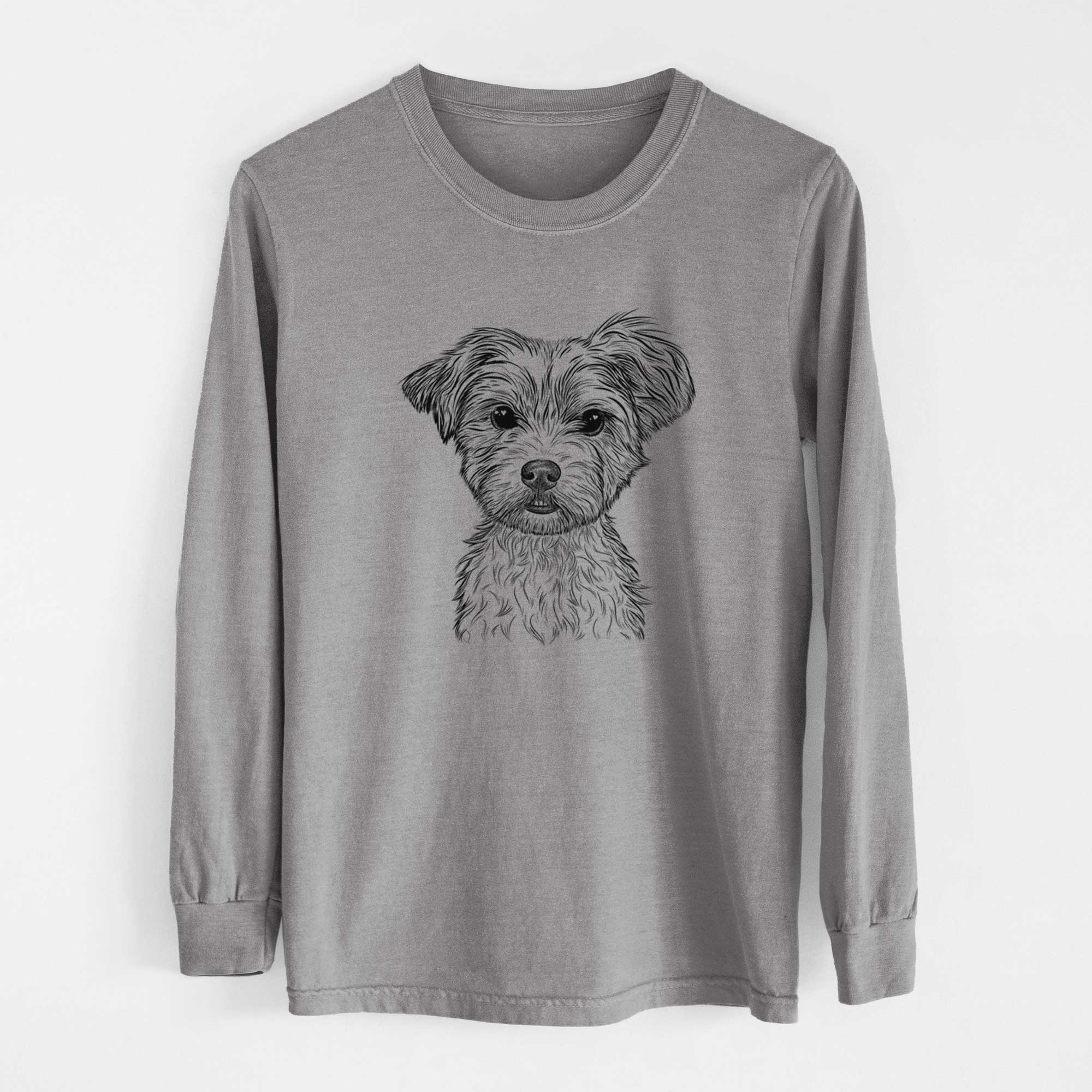 Bare William Mitchell Newman the Yorkshire Terrier - Men's Heavyweight 100% Cotton Long Sleeve