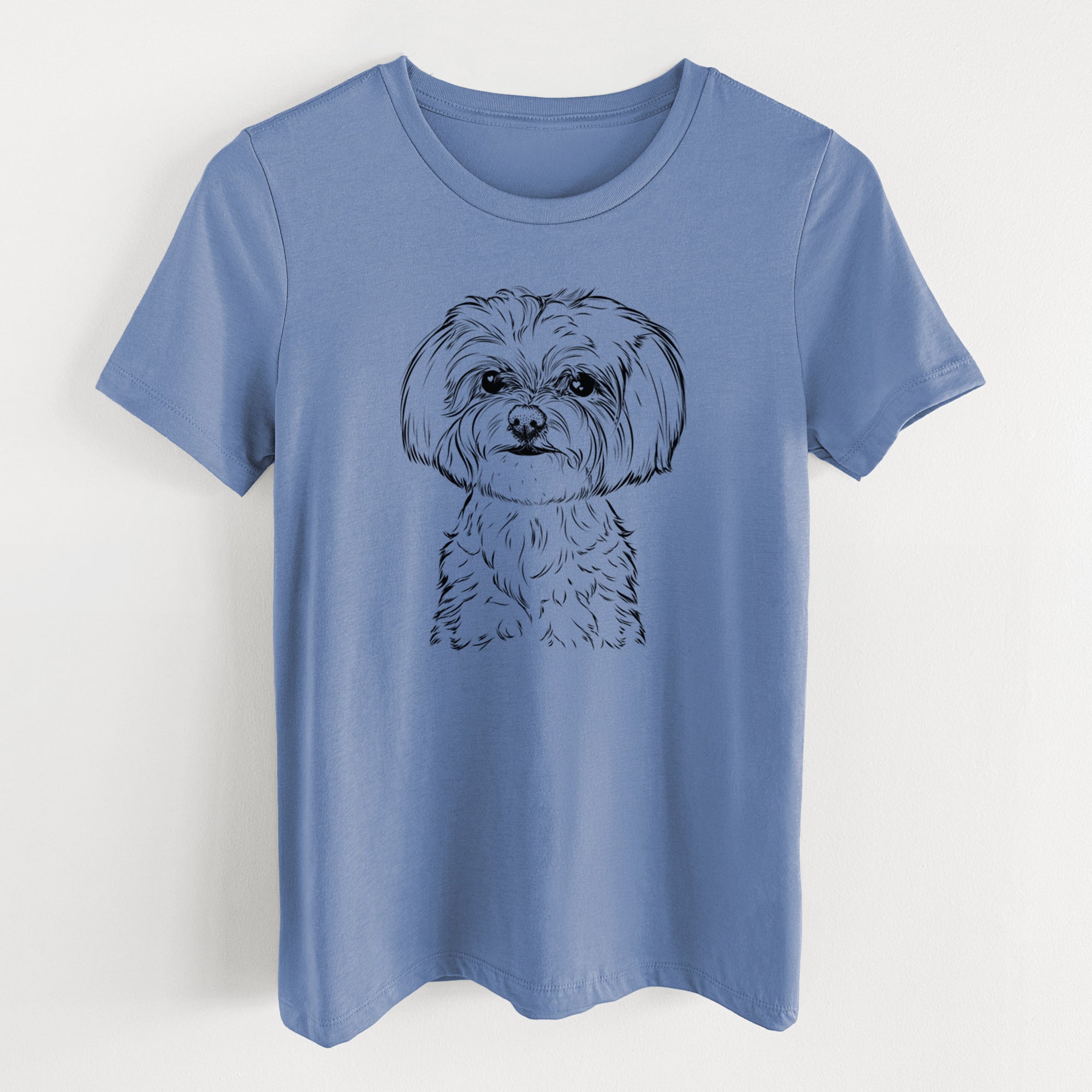 Bare Willow the Maltese - Women's Lightweight Relaxed Fit 100% Cotton Crewneck