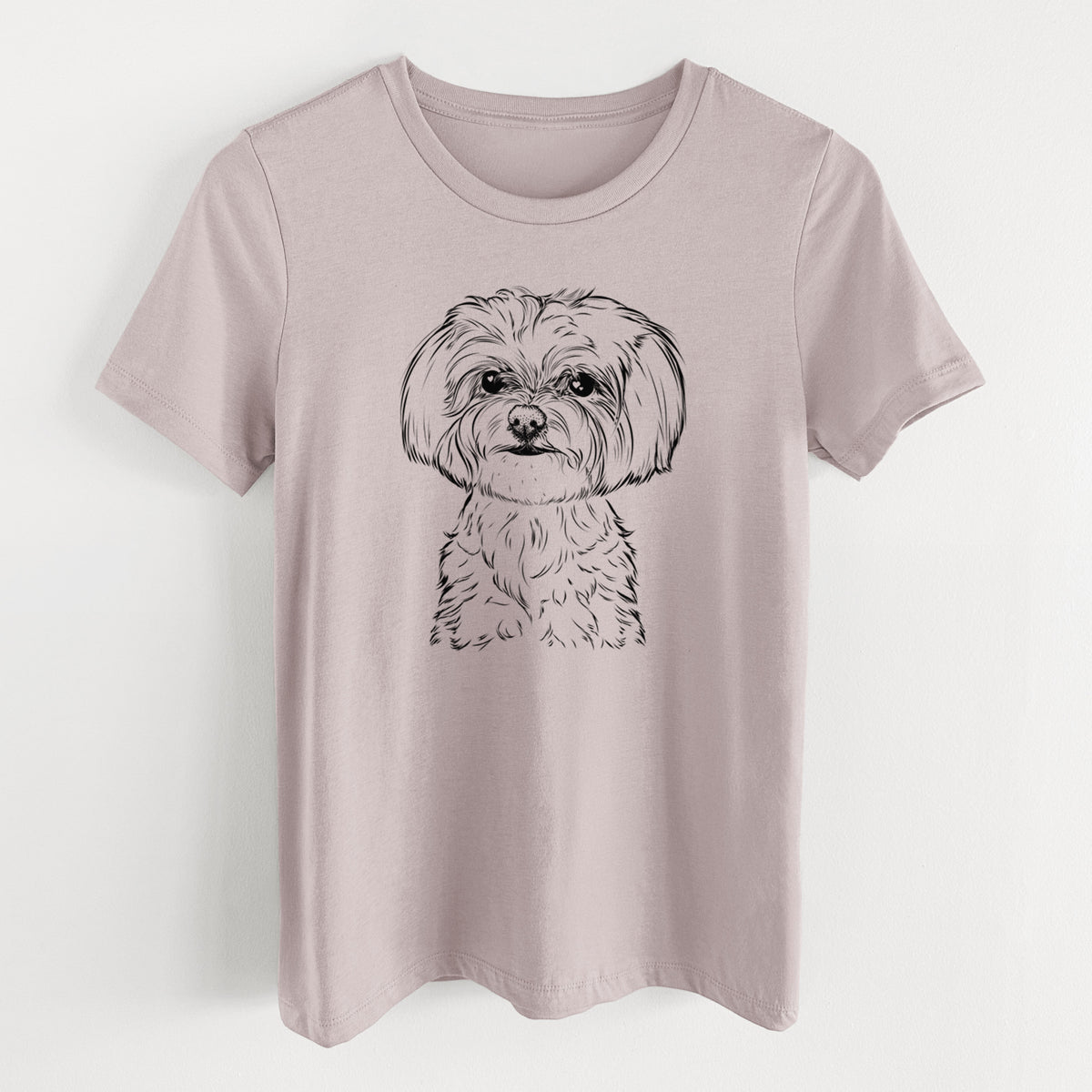 Bare Willow the Maltese - Women's Lightweight Relaxed Fit 100% Cotton Crewneck