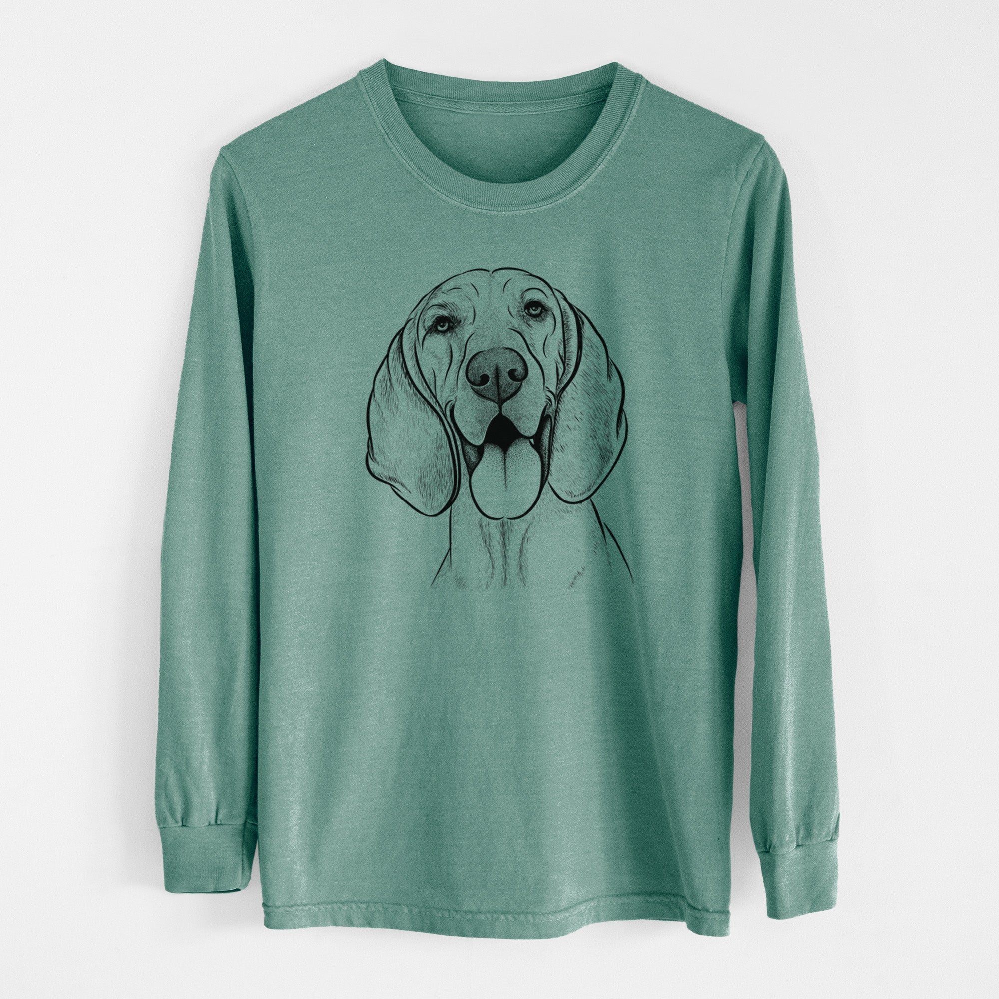 Bare Winston the Redbone Coonhound - Men's Heavyweight 100% Cotton Long Sleeve