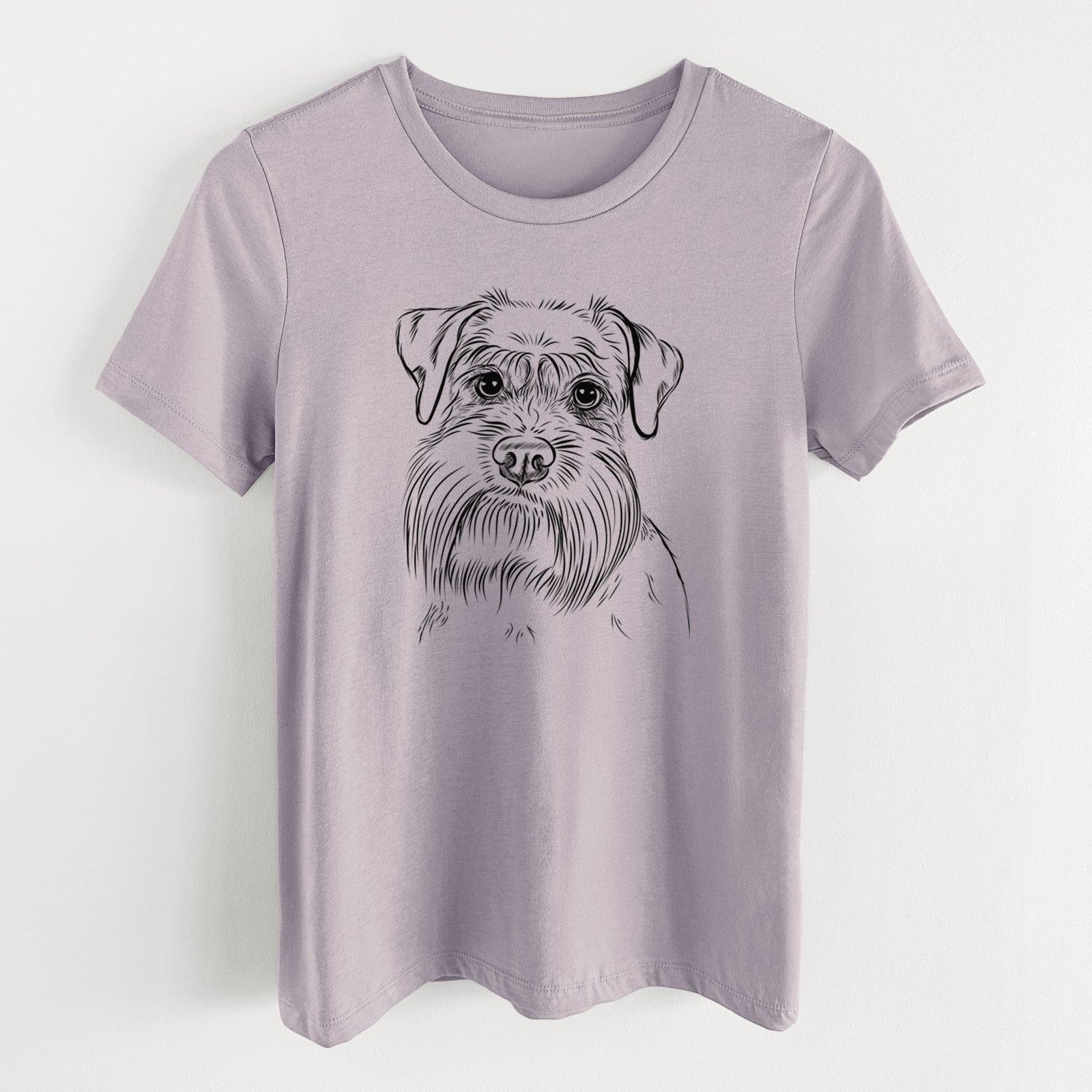 Bare Wrigley the Schnauzer - Women's Lightweight Relaxed Fit 100% Cotton Crewneck