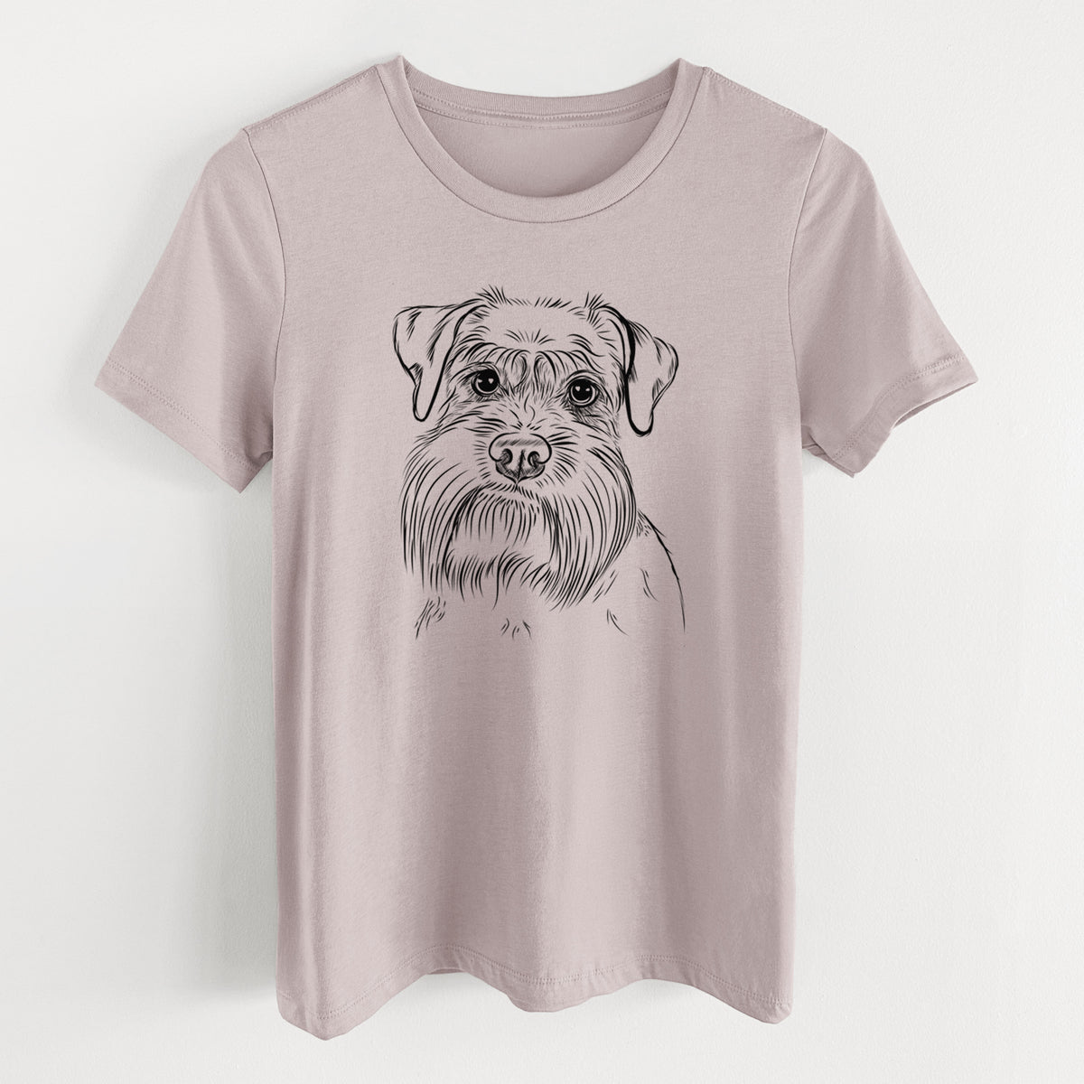 Bare Wrigley the Schnauzer - Women's Lightweight Relaxed Fit 100% Cotton Crewneck