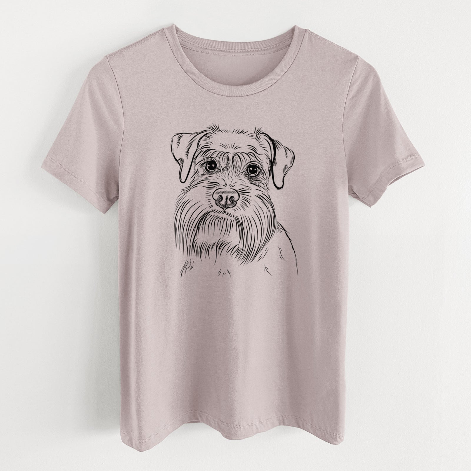 Bare Wrigley the Schnauzer - Women's Lightweight Relaxed Fit 100% Cotton Crewneck