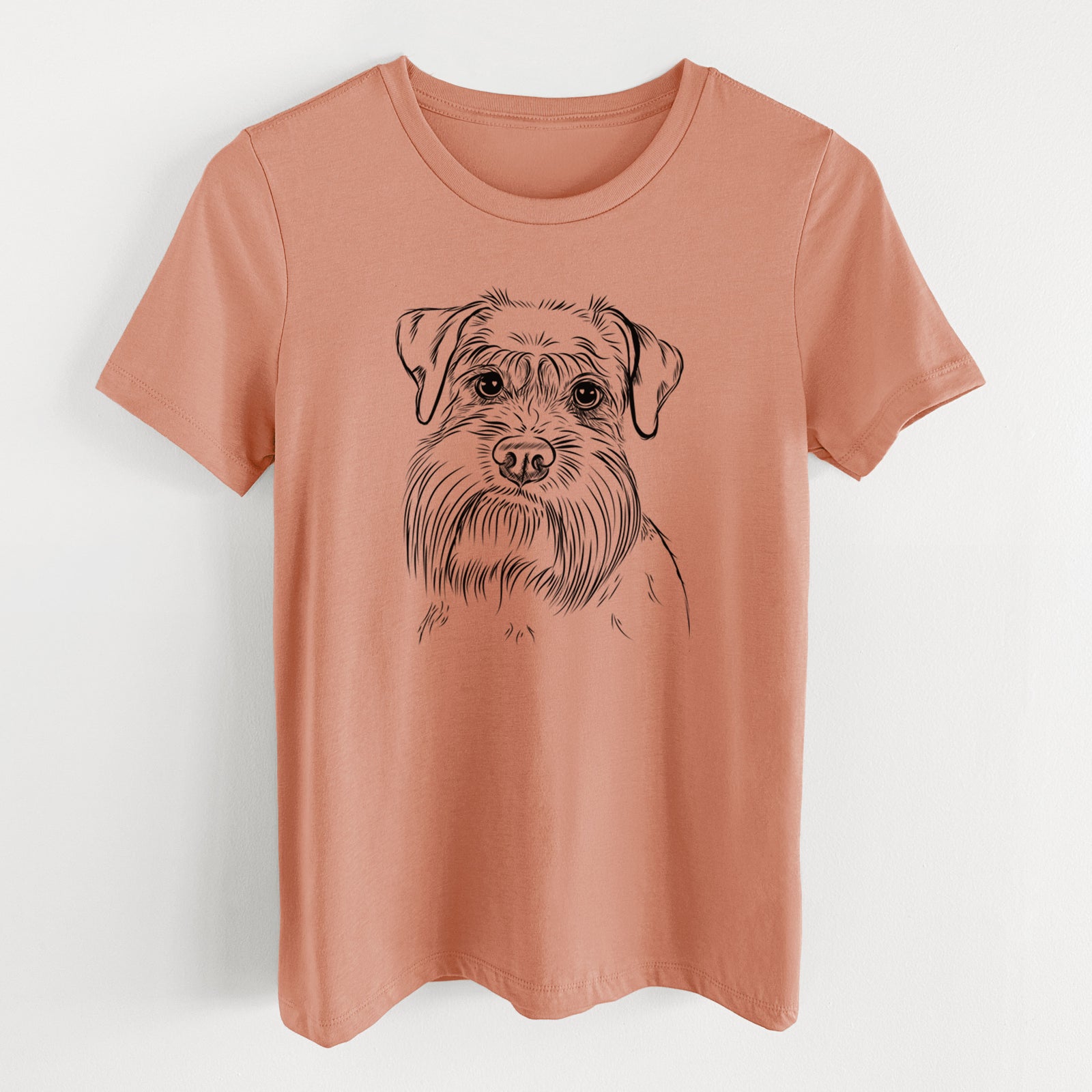 Bare Wrigley the Schnauzer - Women's Lightweight Relaxed Fit 100% Cotton Crewneck