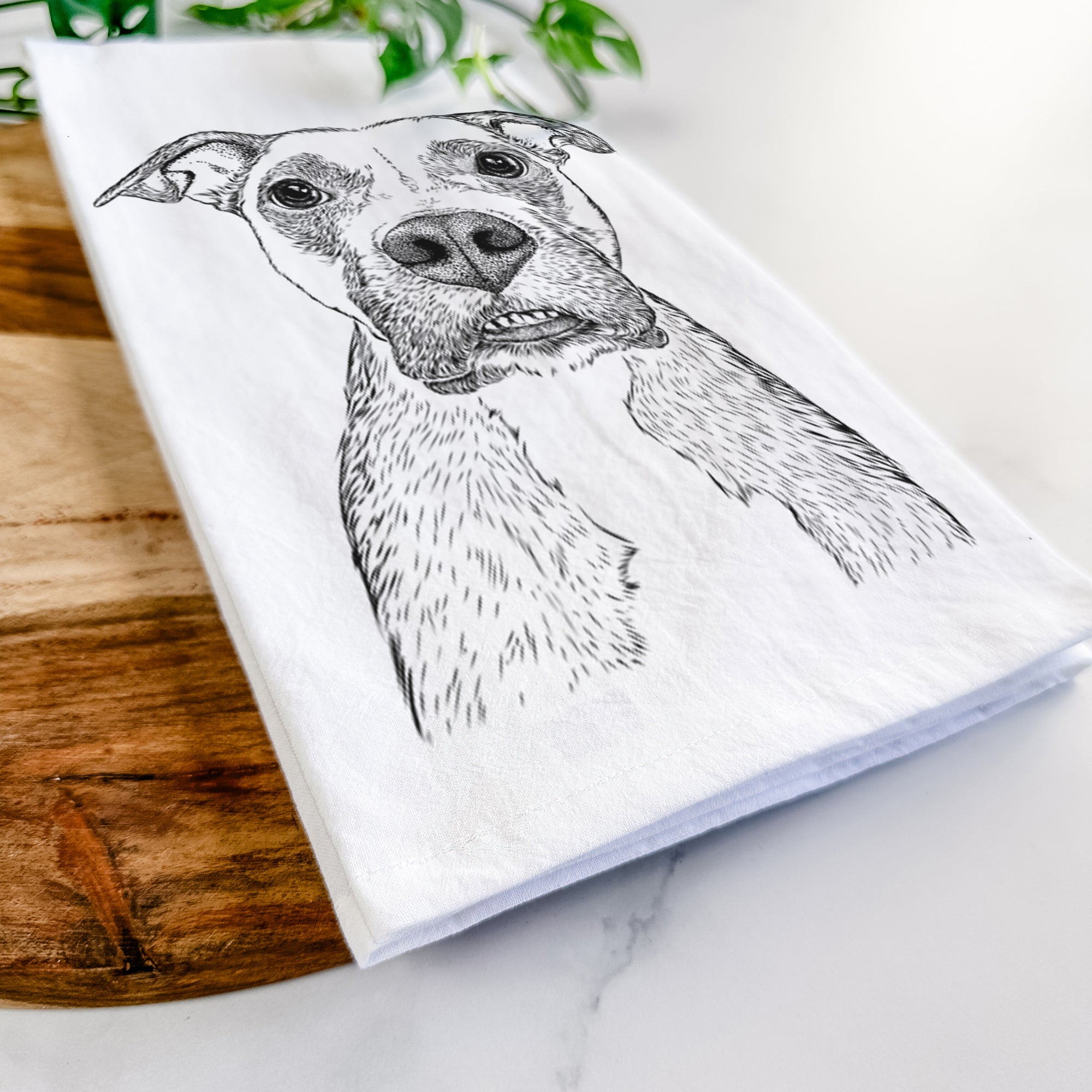 Xena the Mixed Breed Tea Towel