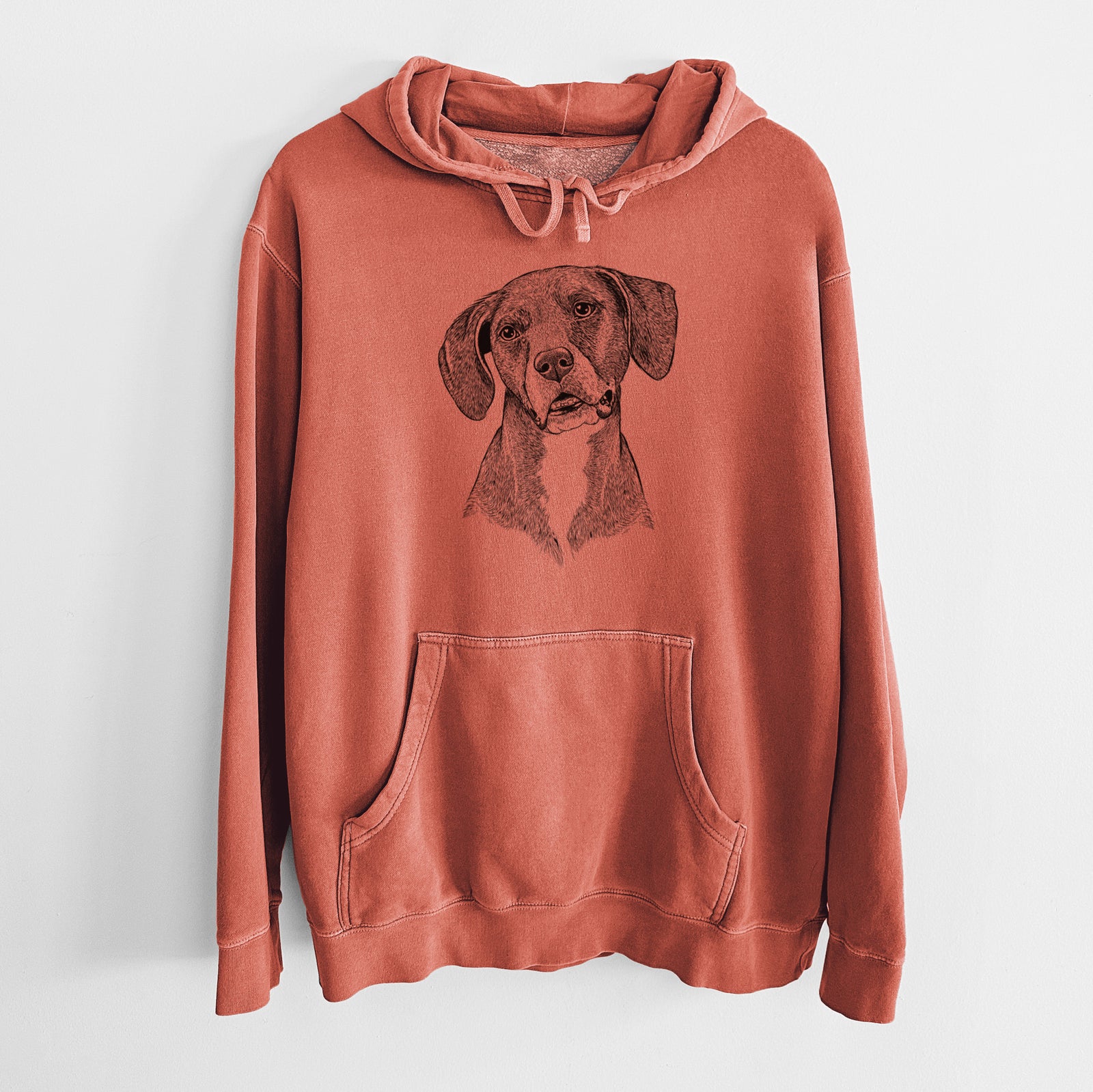 Bare Zeena the Plott Hound Mix - Unisex Pigment Dyed Hoodie