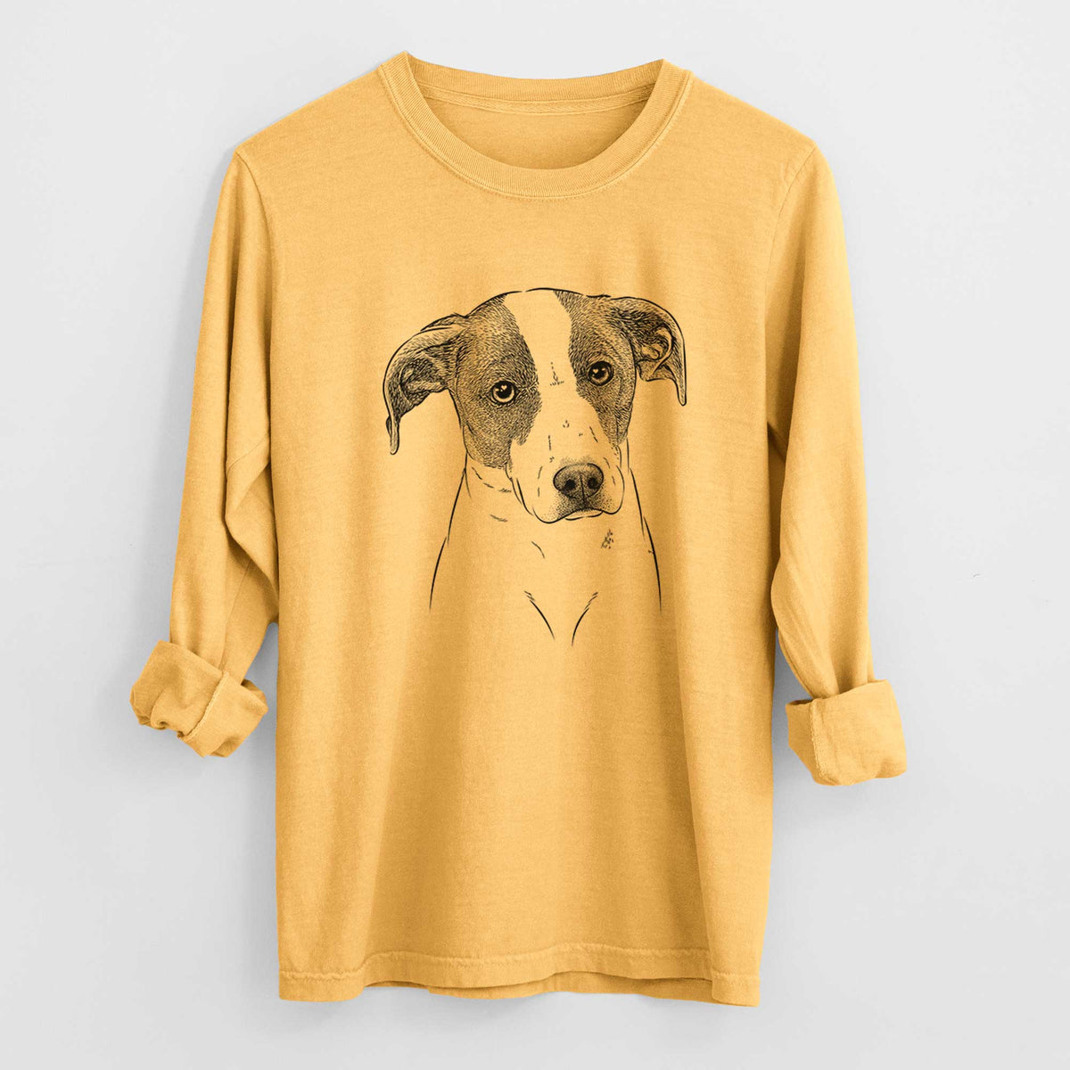 Bare Zephyr the Pointer Mix - Men's Heavyweight 100% Cotton Long Sleeve