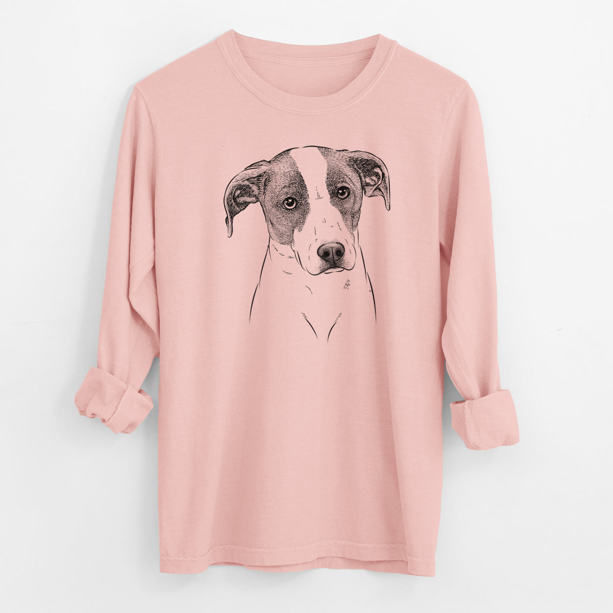 Bare Zephyr the Pointer Mix - Men's Heavyweight 100% Cotton Long Sleeve