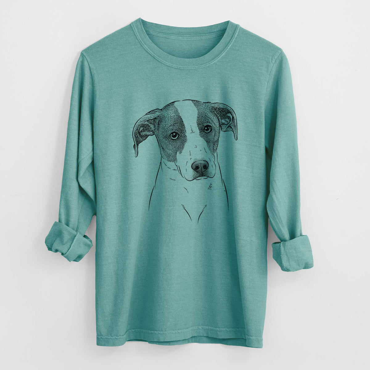 Bare Zephyr the Pointer Mix - Men's Heavyweight 100% Cotton Long Sleeve