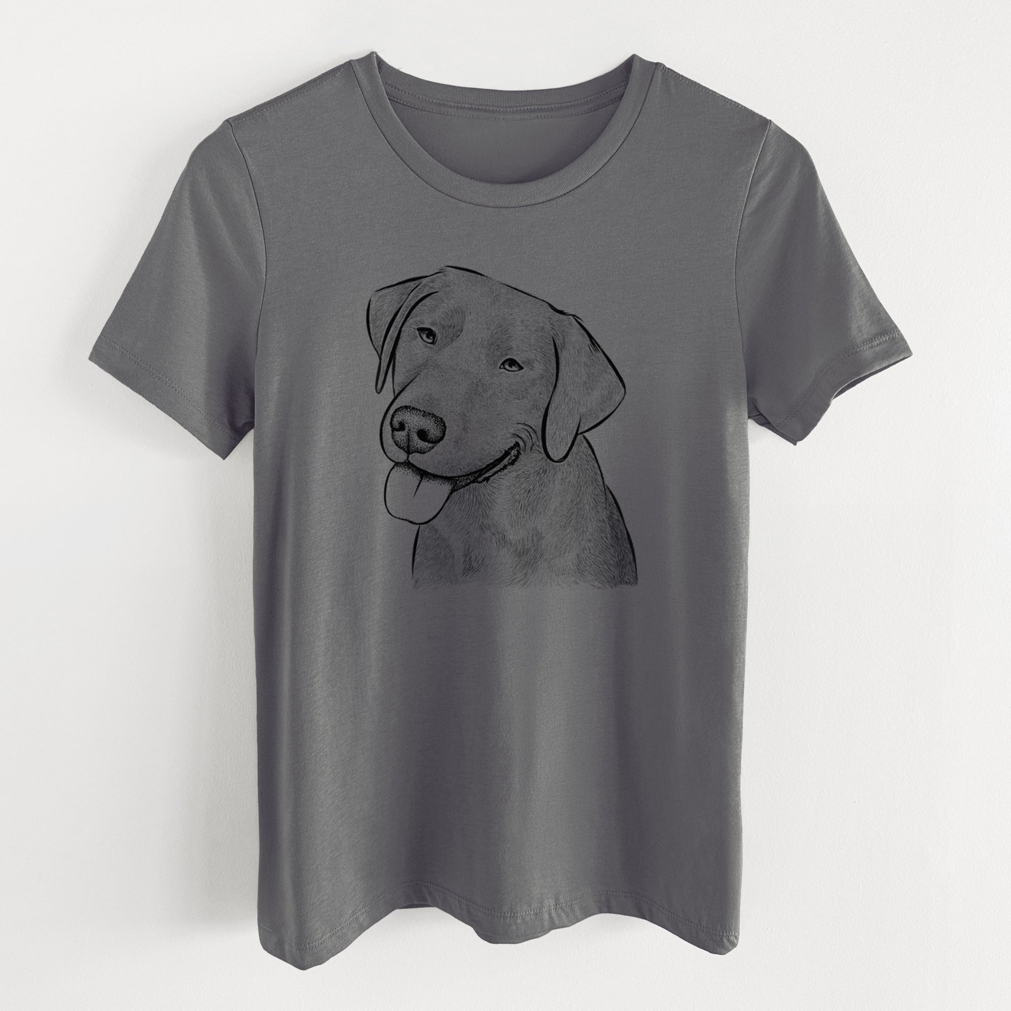 Bare Zeppelin the Black Labrador - Women's Lightweight Relaxed Fit 100% Cotton Crewneck