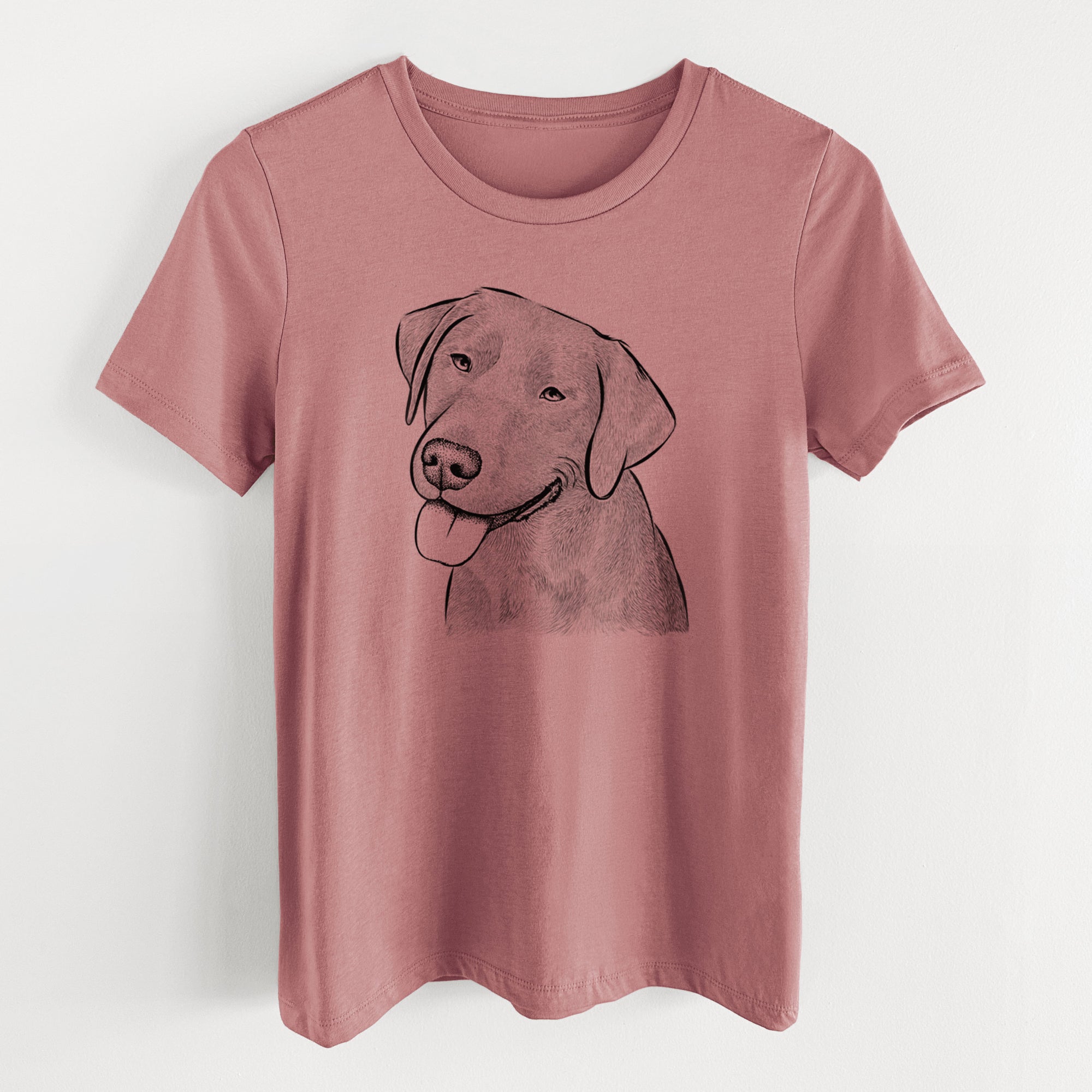 Bare Zeppelin the Black Labrador - Women's Lightweight Relaxed Fit 100% Cotton Crewneck
