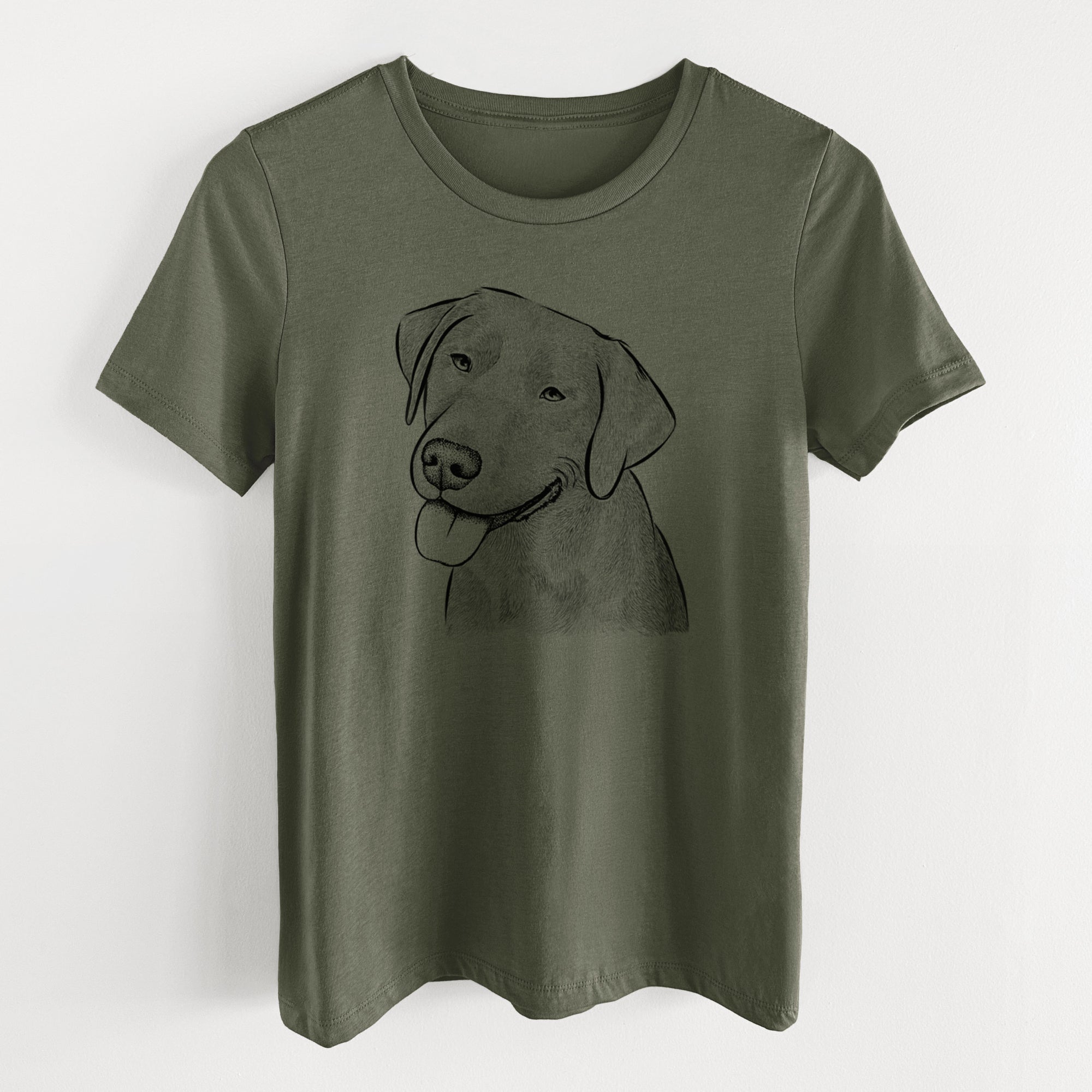 Bare Zeppelin the Black Labrador - Women's Lightweight Relaxed Fit 100% Cotton Crewneck